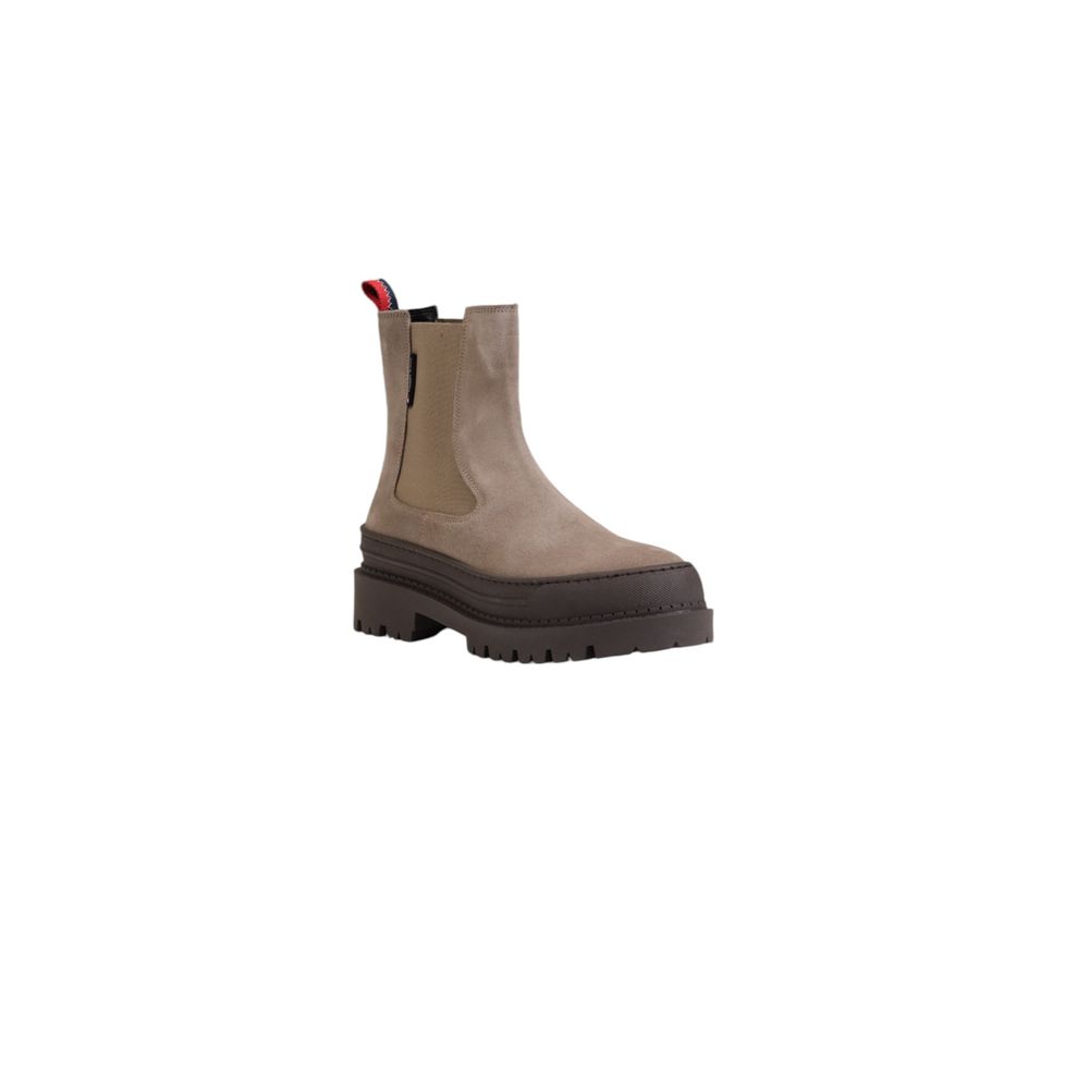 Botines de piel de ante gris