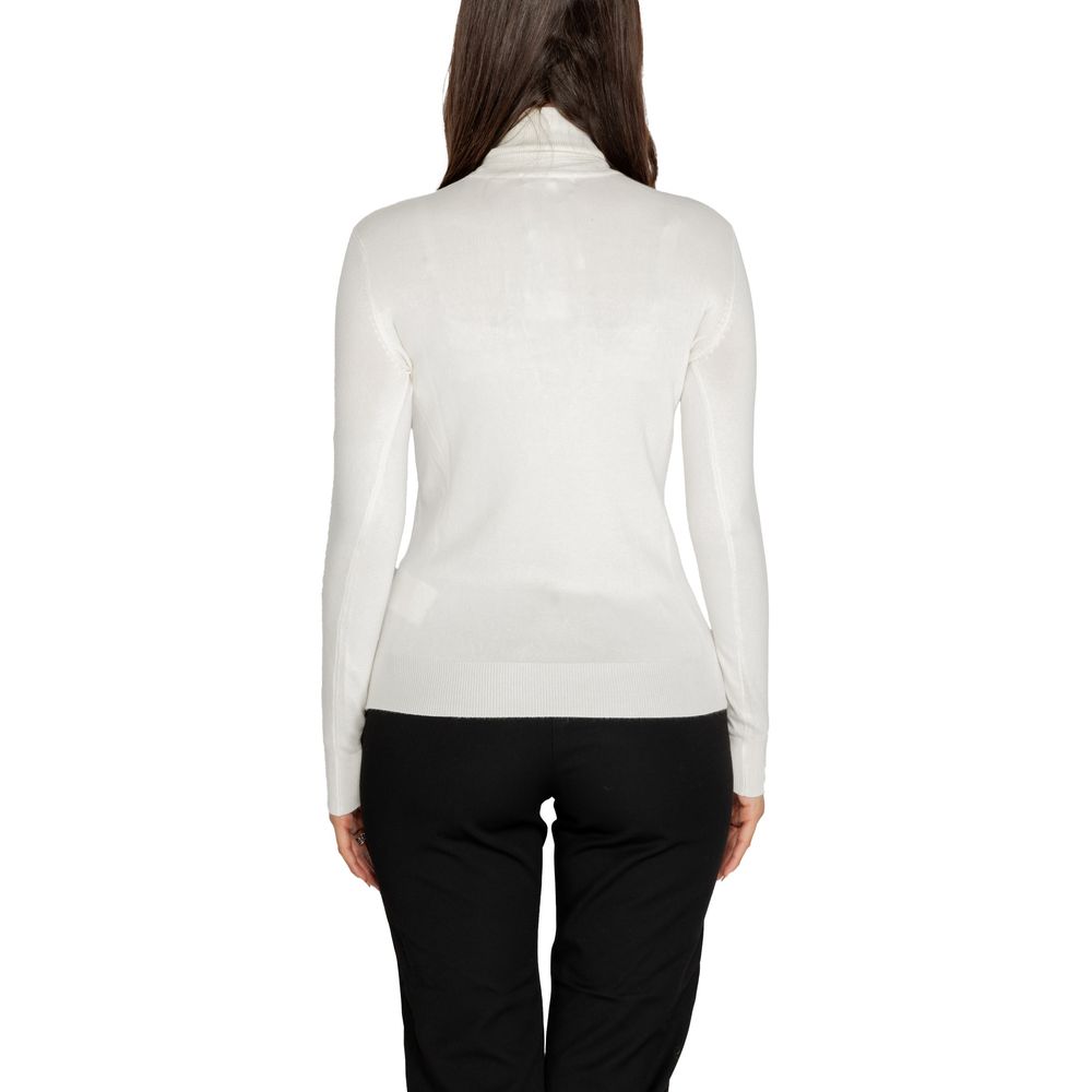 Col roulé en viscose blanche