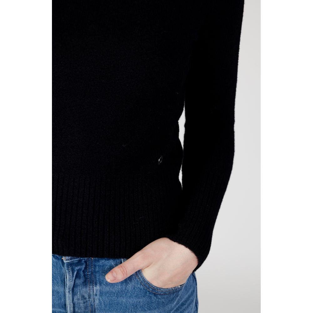 Col roulé en polyamide noir