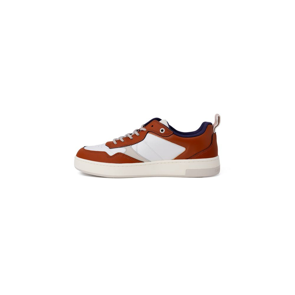 Baskets en cuir marron