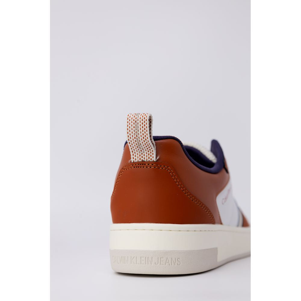 Baskets en cuir marron