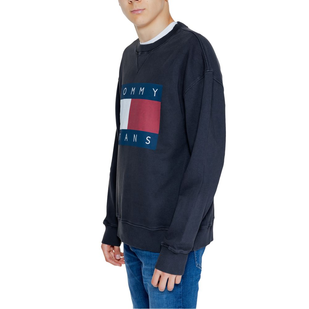 Sweat-shirt en coton noir