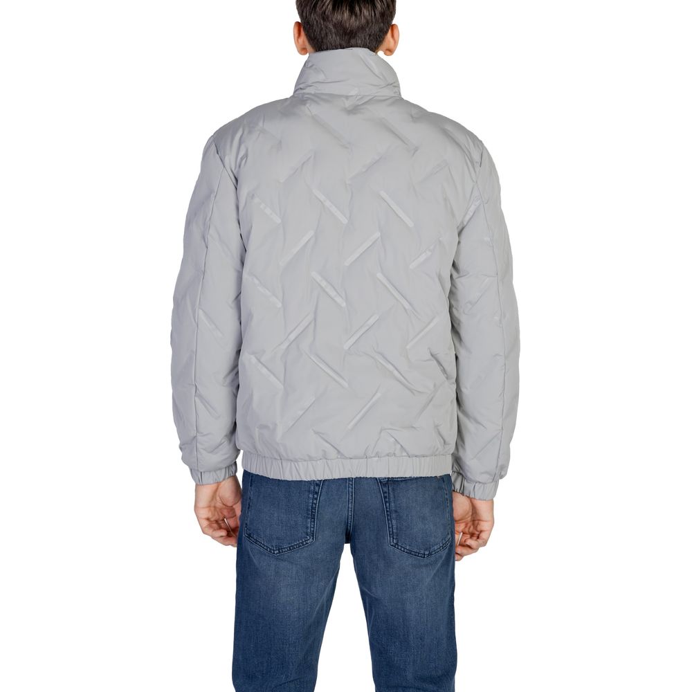 Gray Polyester Jackets & Coat