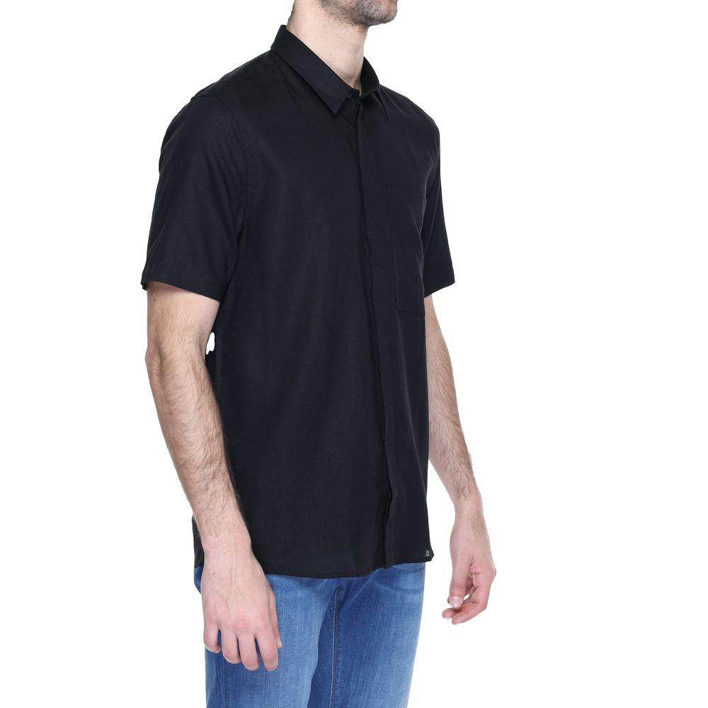 Black Linen Shortsleeve