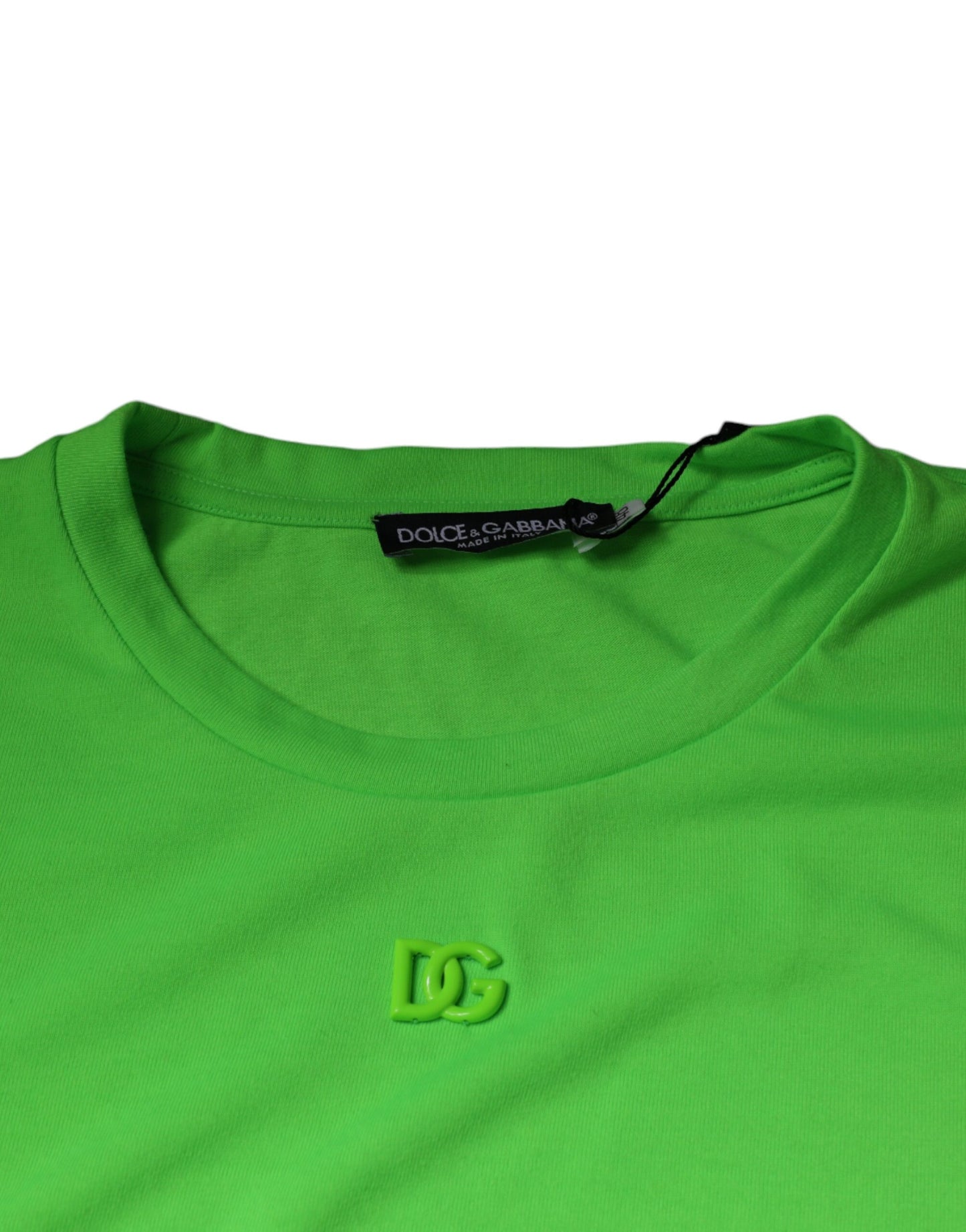 T-shirt à manches courtes et col rond avec logo vert