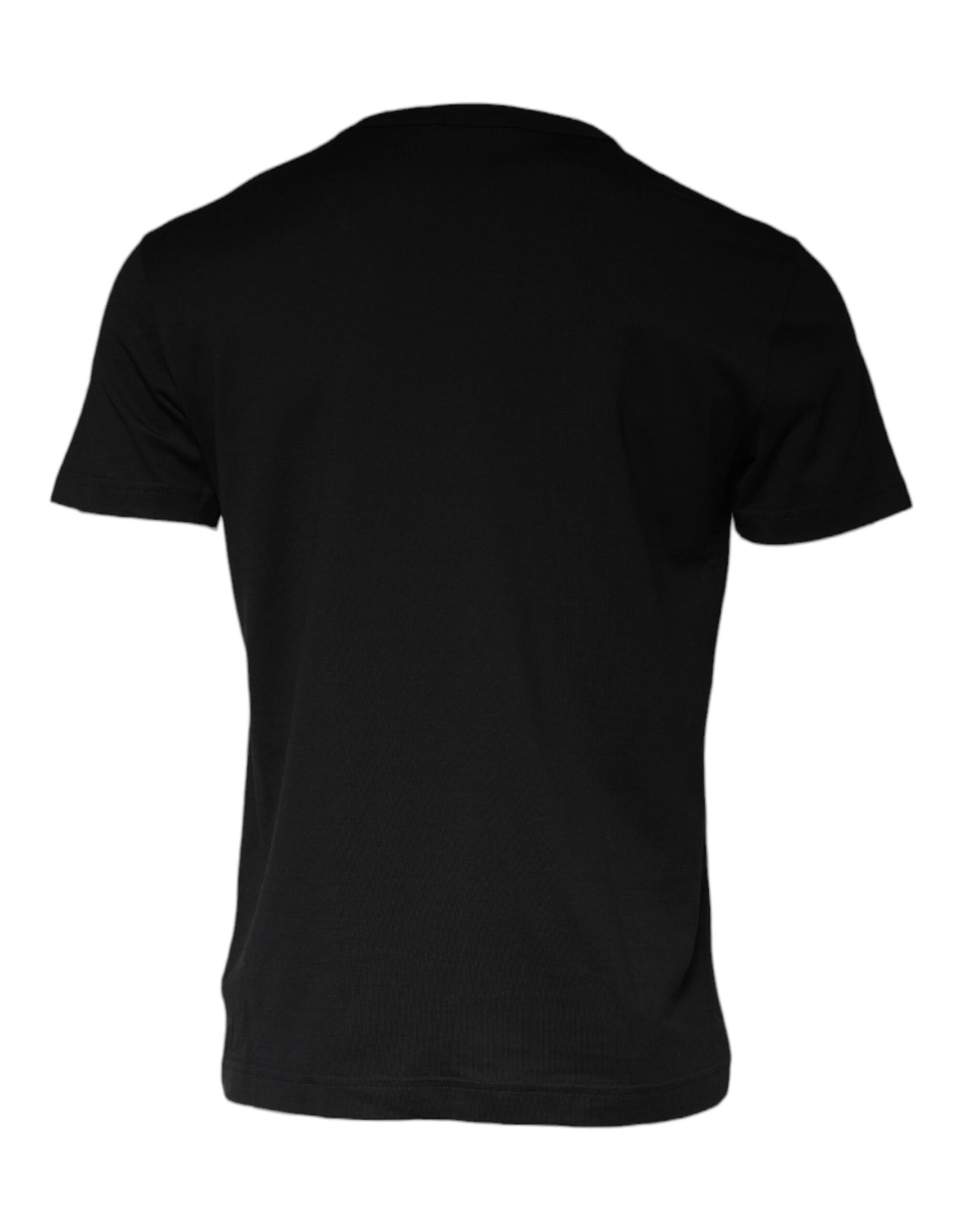 T-shirt en coton noir orné d'un collier