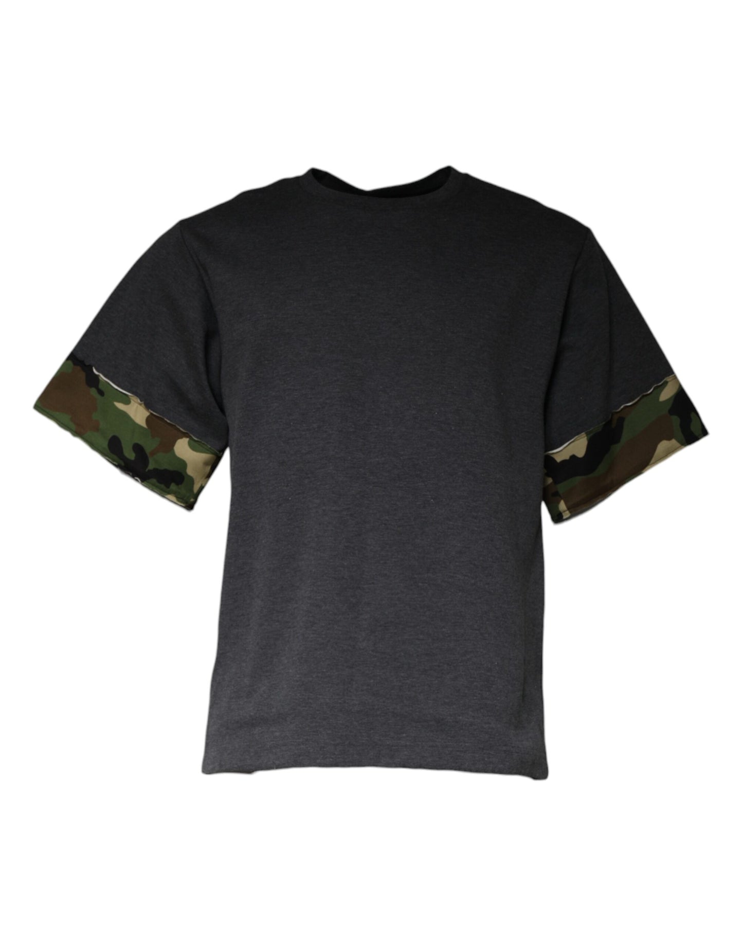 T-shirt ras du cou camouflage gris foncé