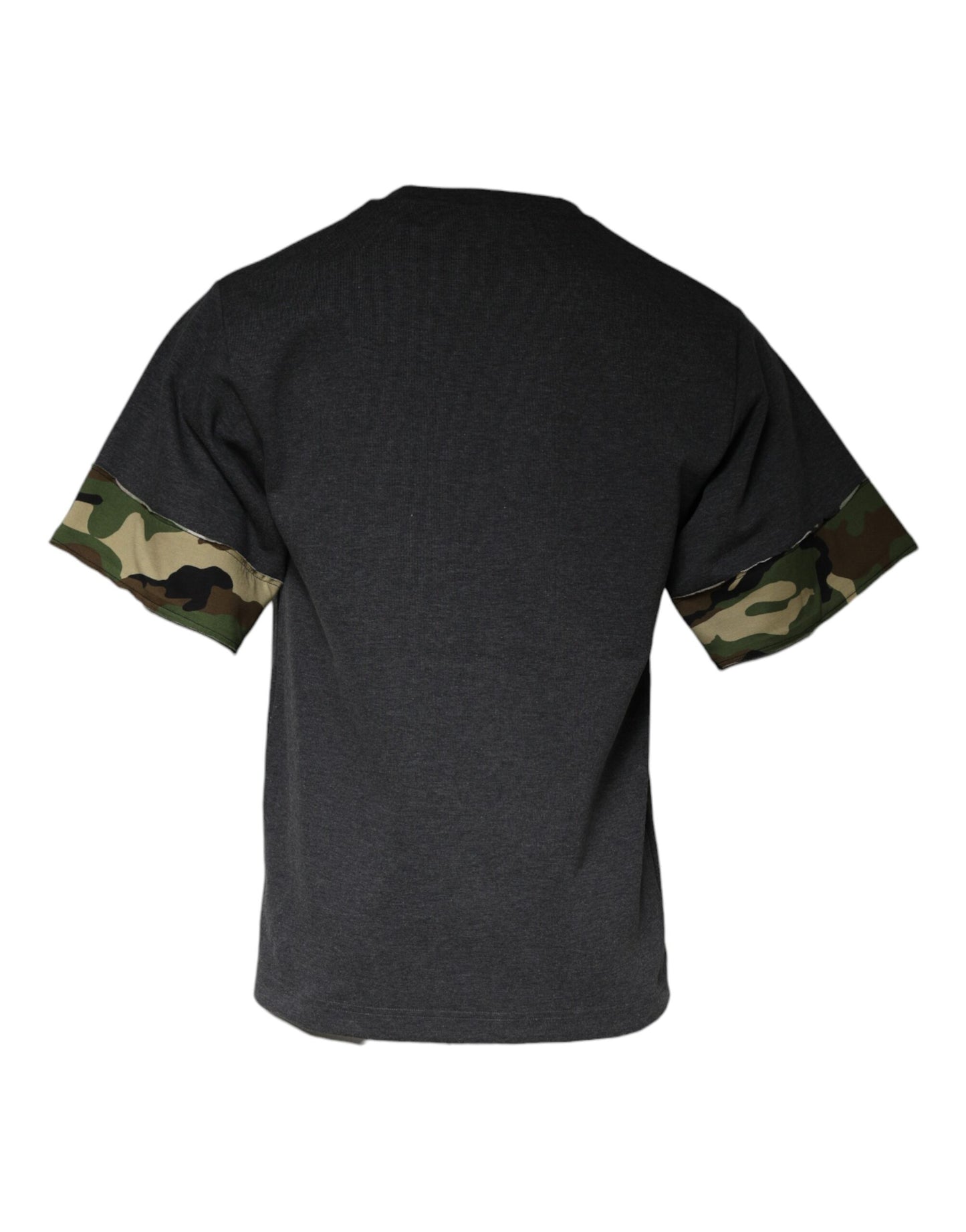 T-shirt ras du cou camouflage gris foncé