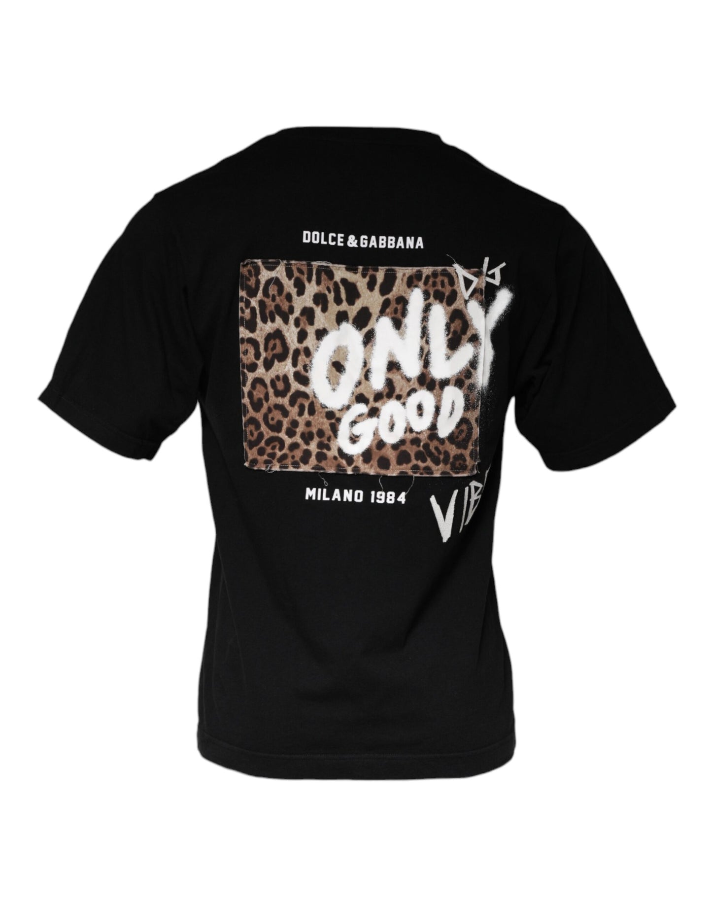 T-shirt ras du cou en coton imprimé Amore noir