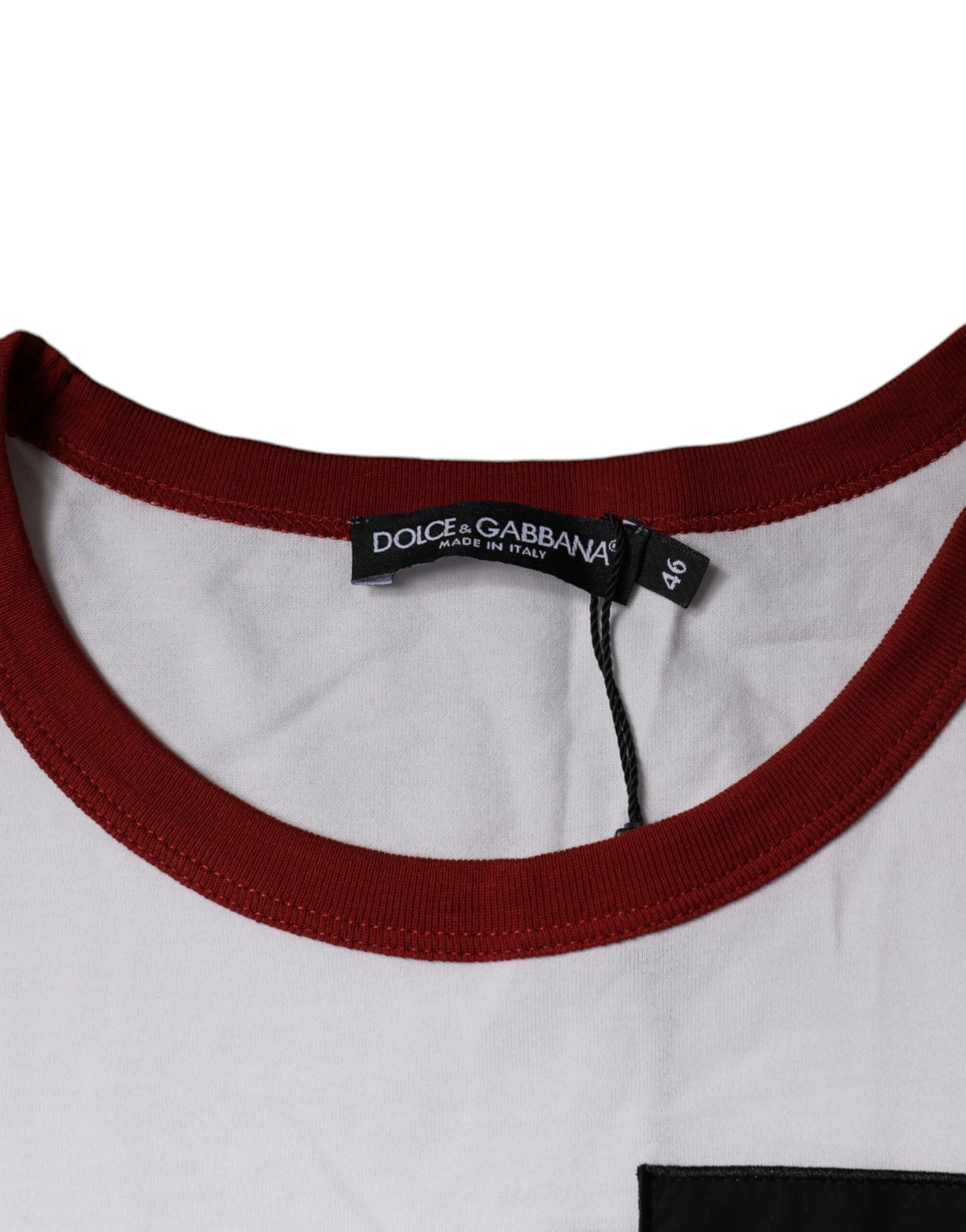 T-shirt col rond en coton blanc à imprimé graphique