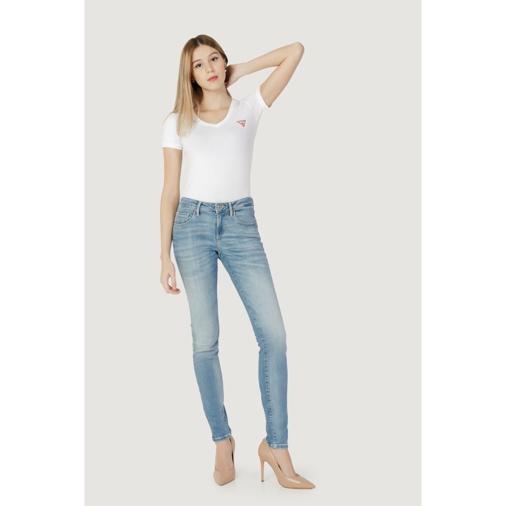 Jean skinny en coton bleu