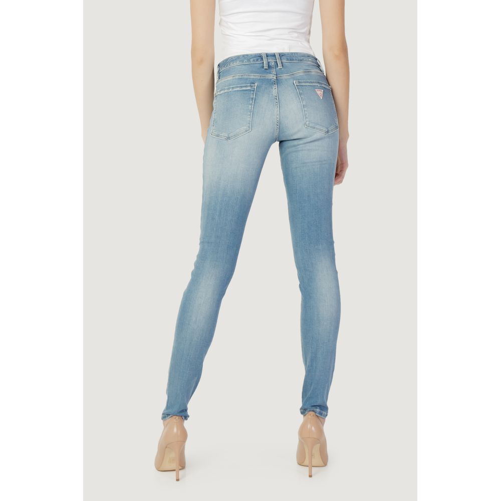 Jean skinny en coton bleu