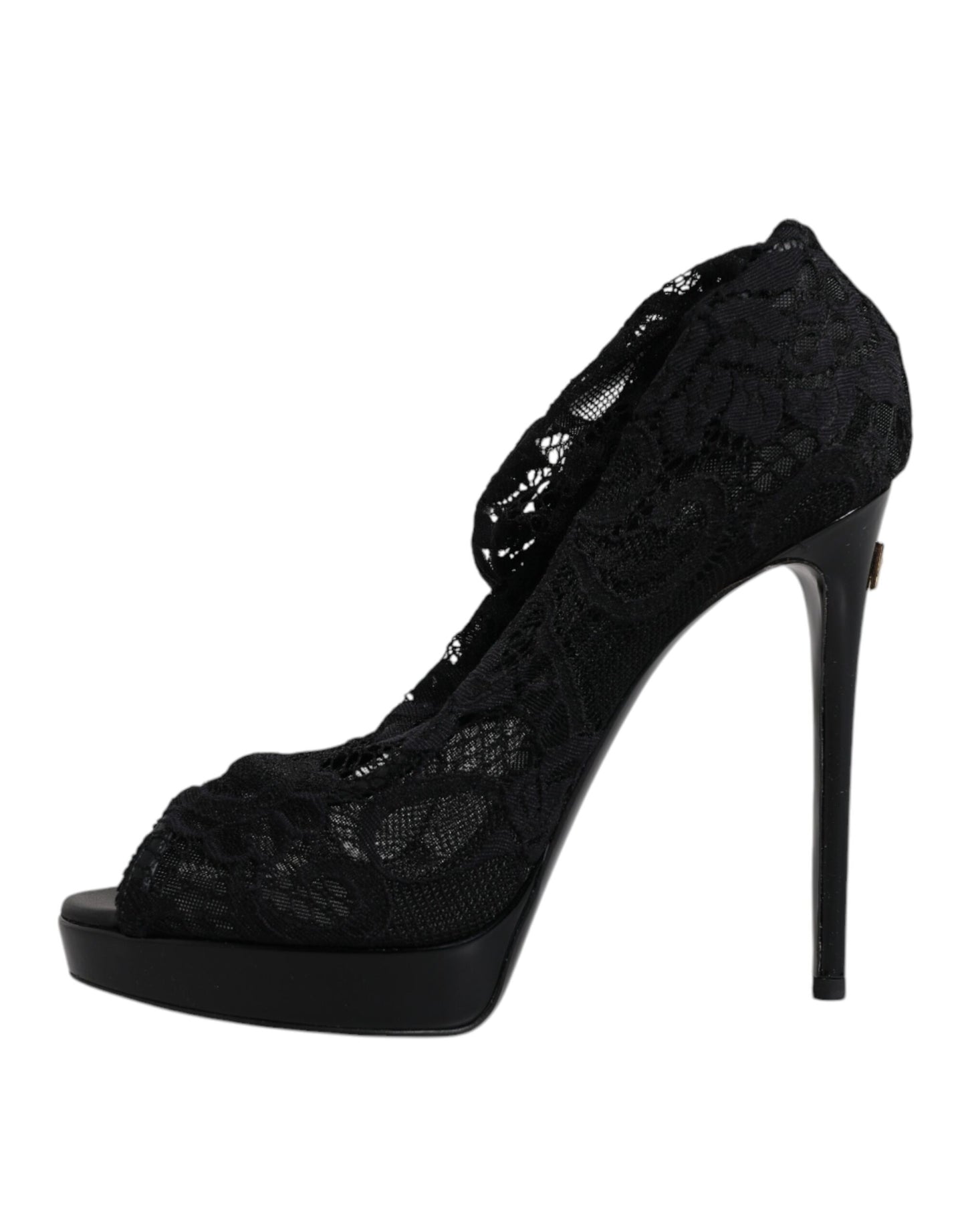 Botas negras elásticas con encaje Taormina