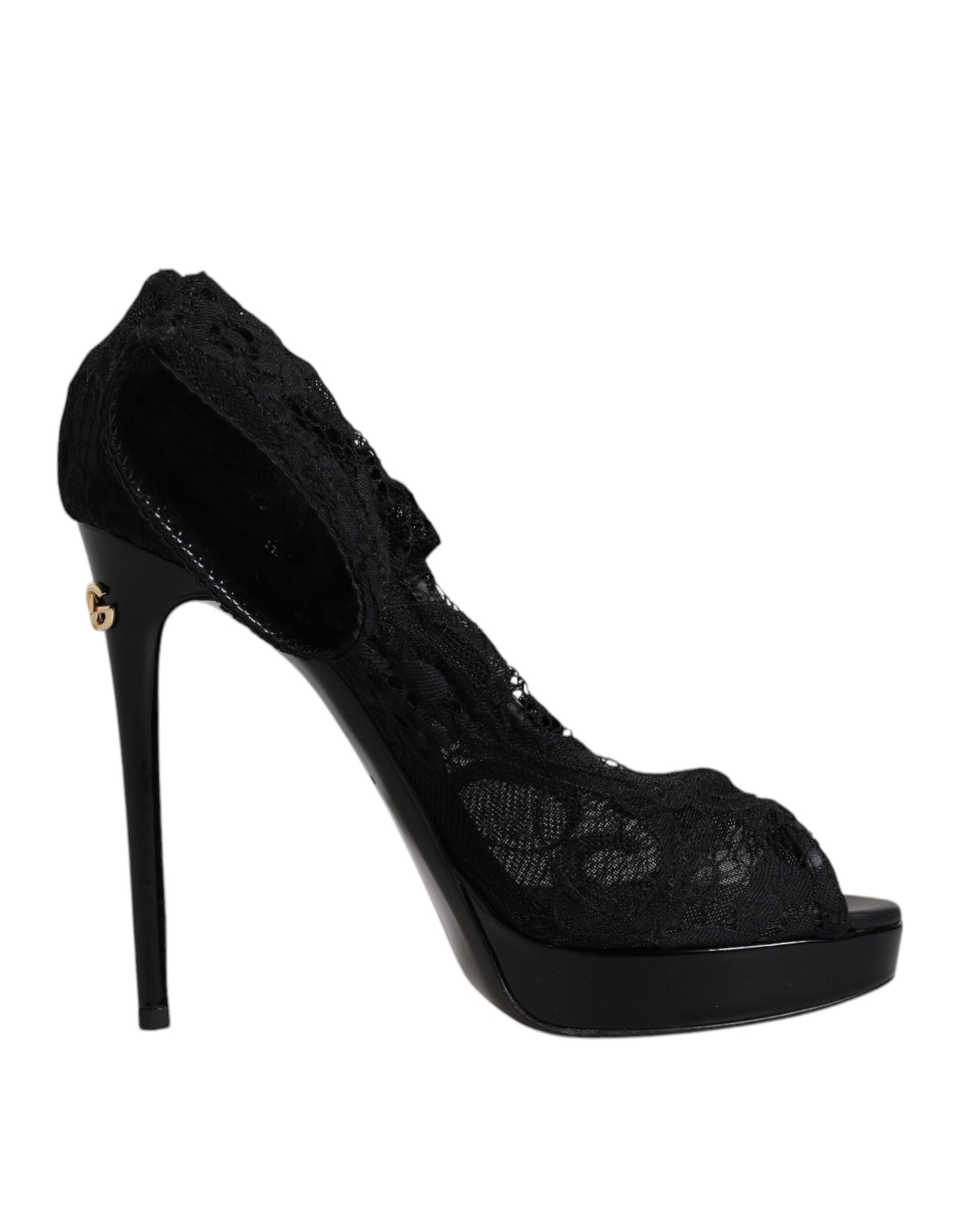 Botas negras elásticas con encaje Taormina
