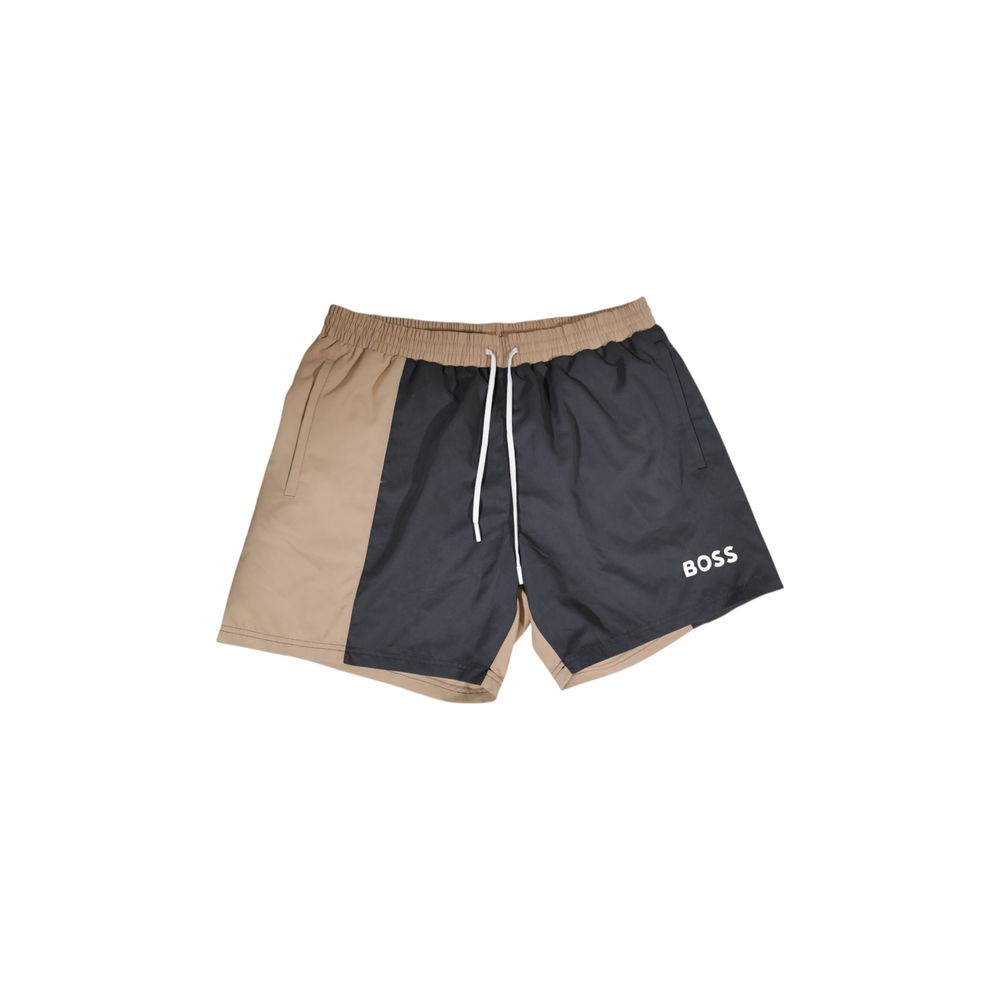 Slip de bain en polyester beige