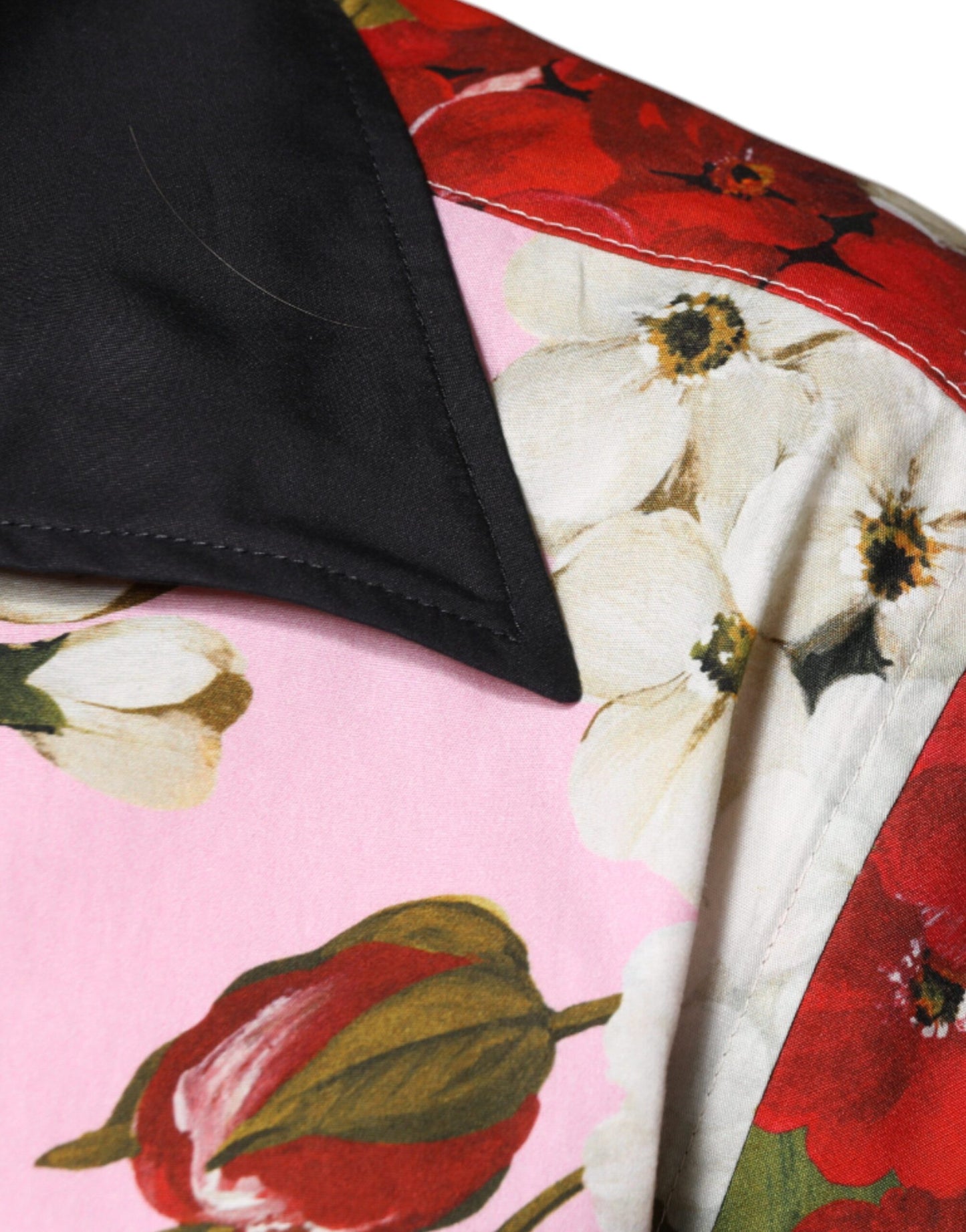 Camisa informal con botones y estampado floral multicolor