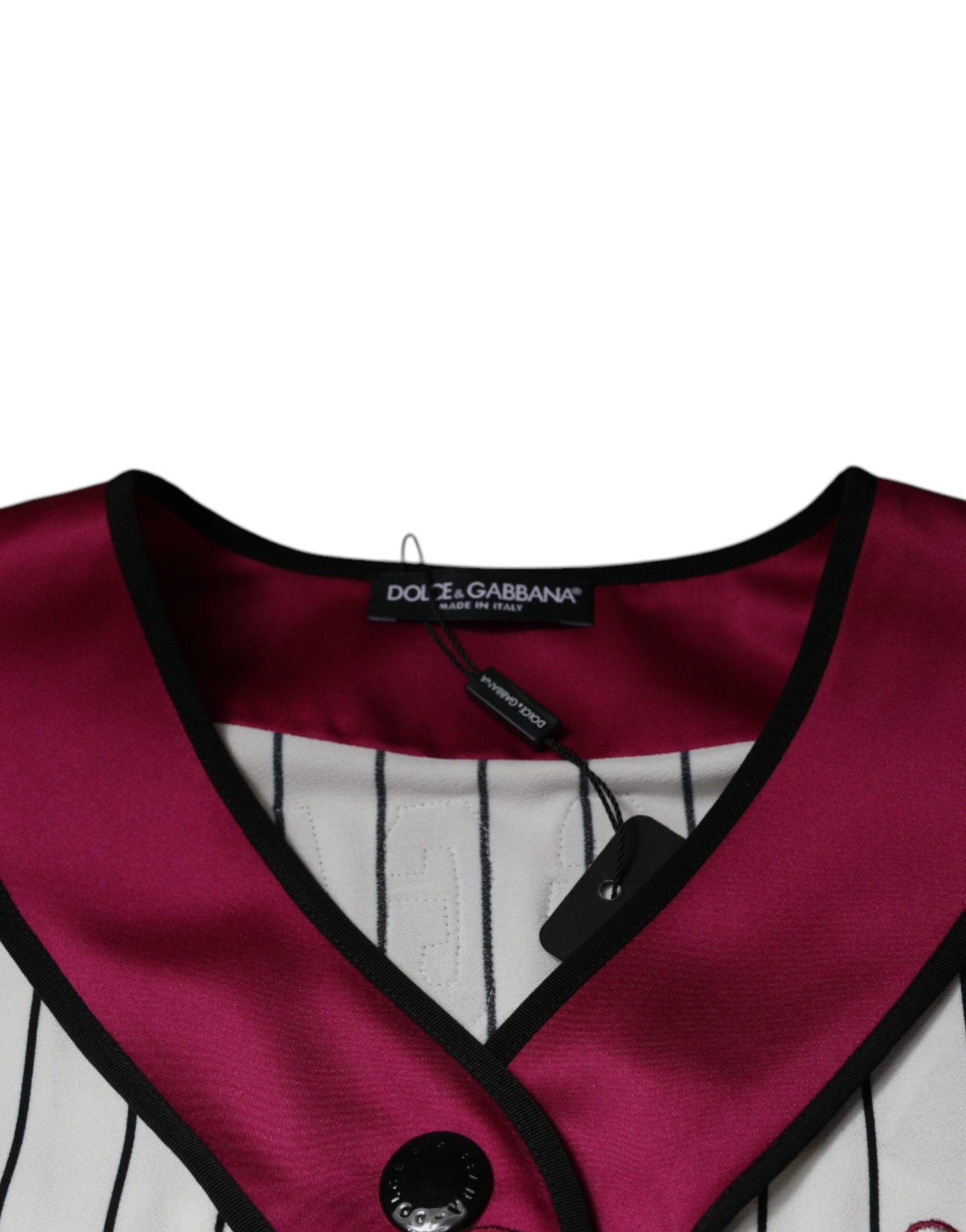 T-shirt col V boutonné en jersey avec logo multicolore