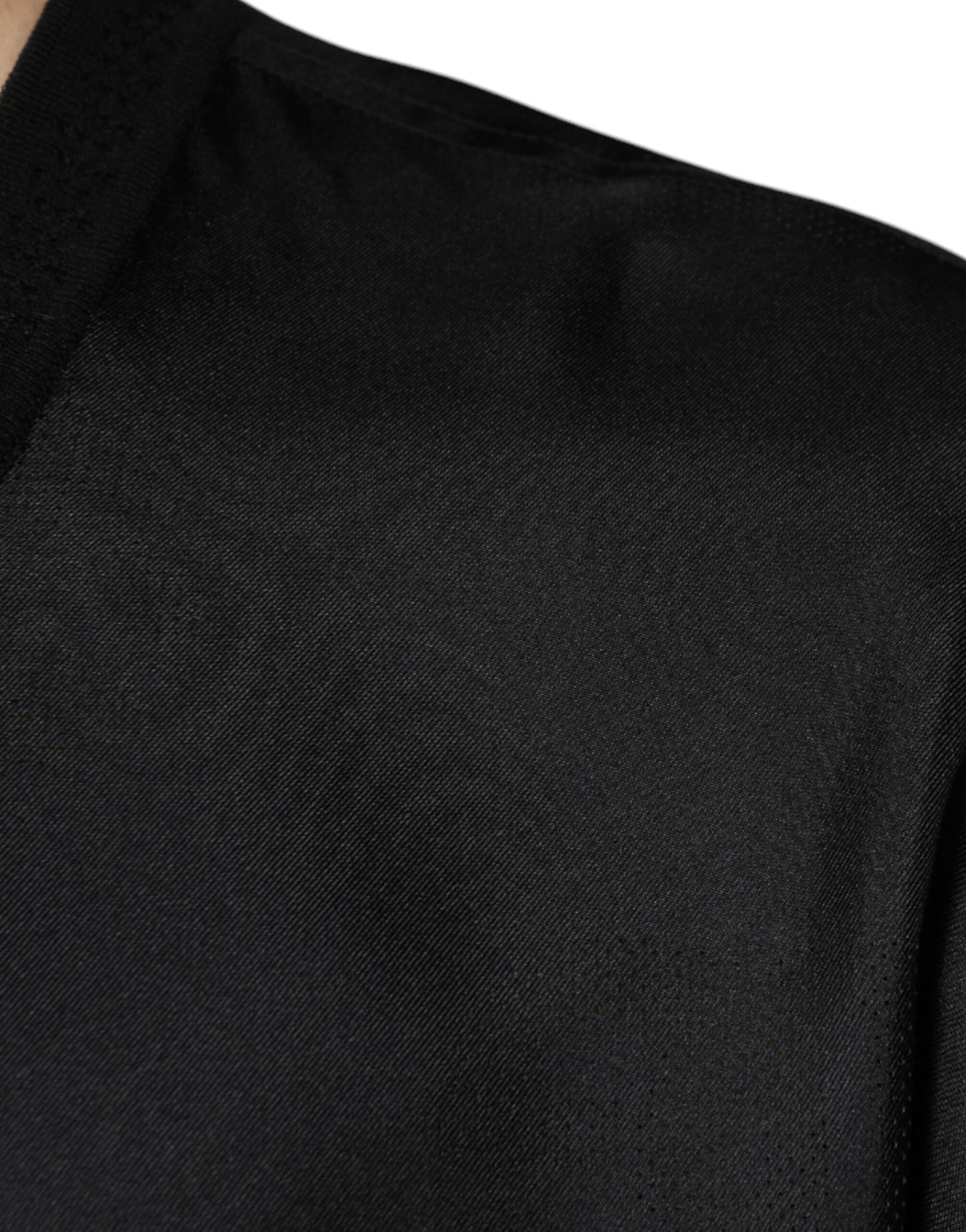 T-shirt à manches courtes et col carré en coton noir