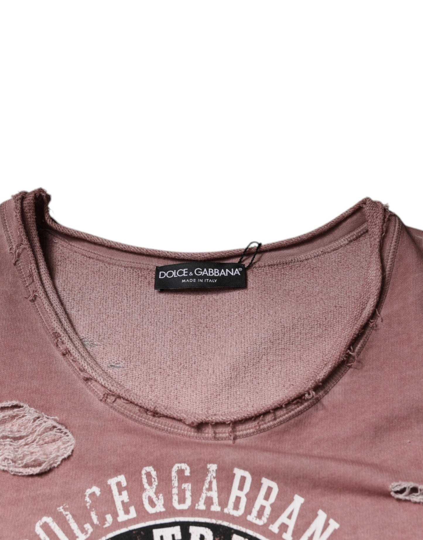 T-shirt sans manches à col rond en coton marron