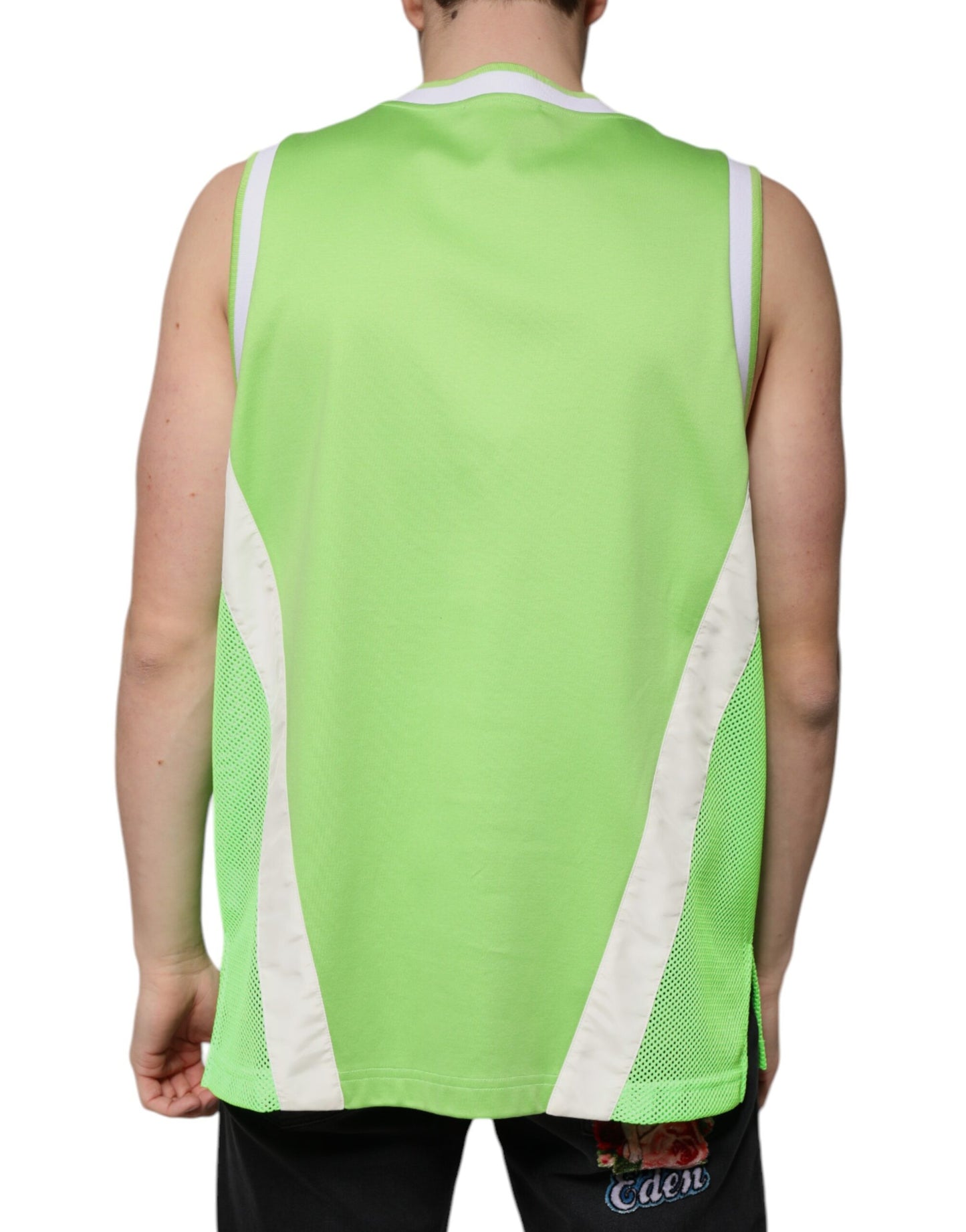T-shirt sans manches en jersey de polyester vert