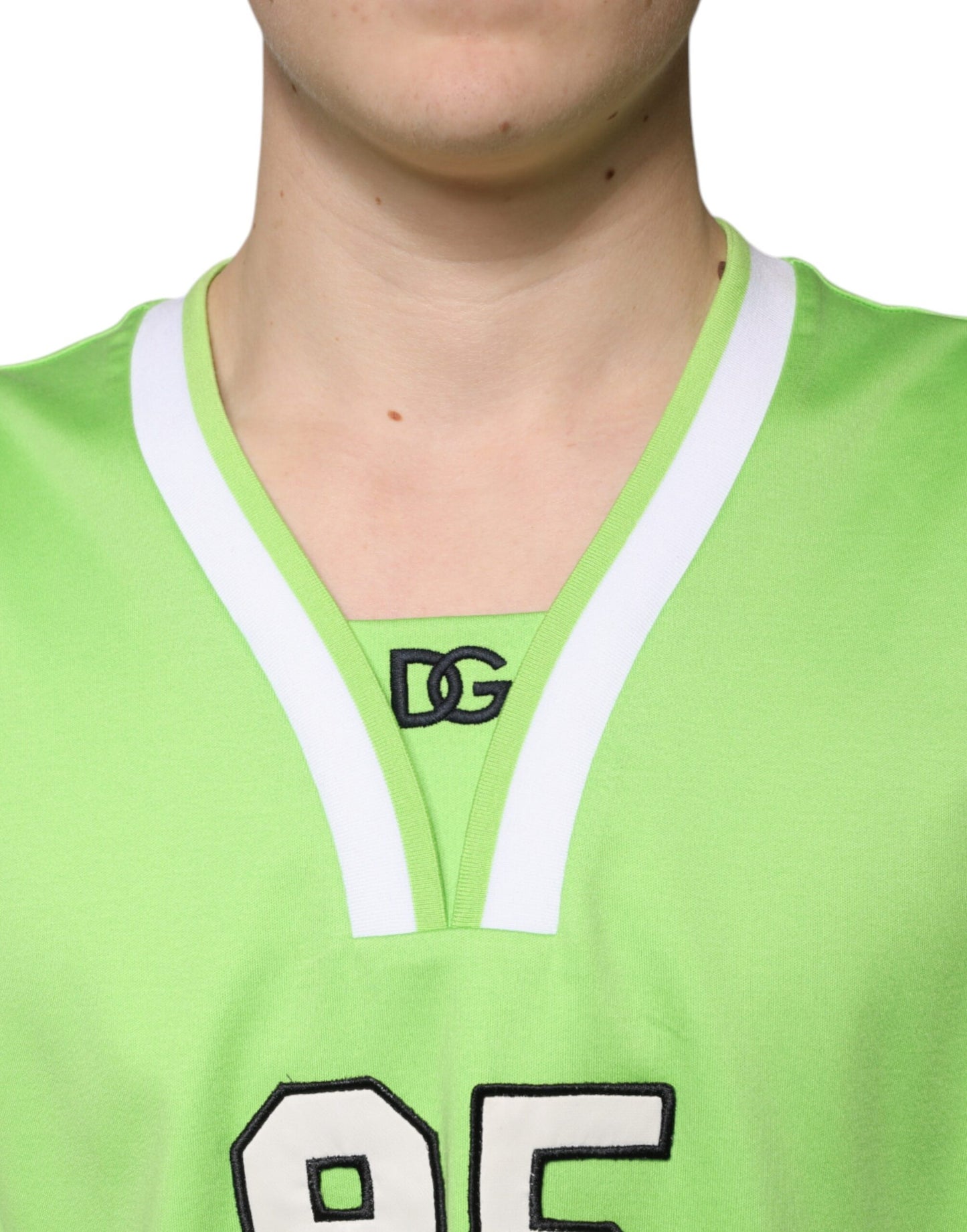 T-shirt sans manches en jersey de polyester vert
