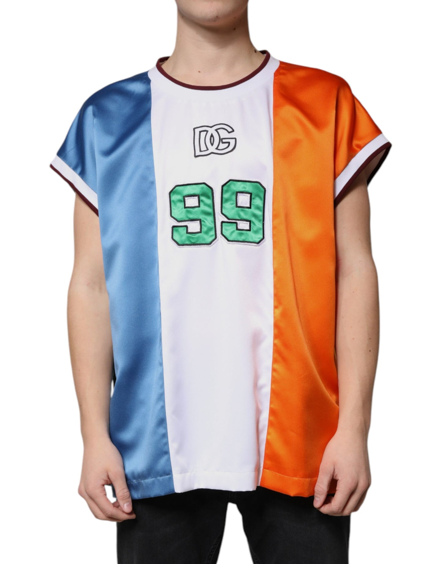 T-shirt sans manches en jersey multicolore