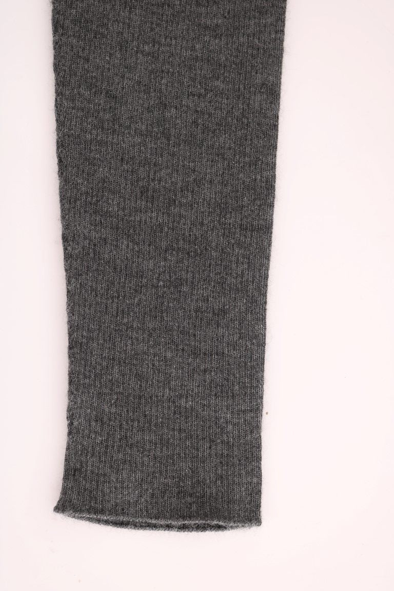 Medias elásticas de cachemira gris