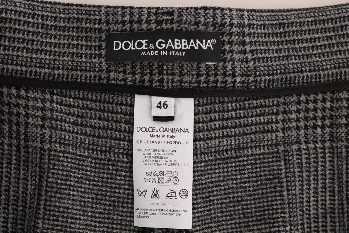 Pantalones capri de lana gris
