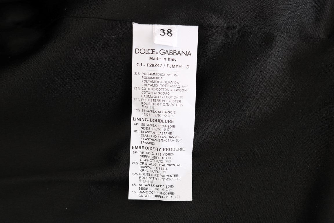 Chaqueta blazer de brocado negro