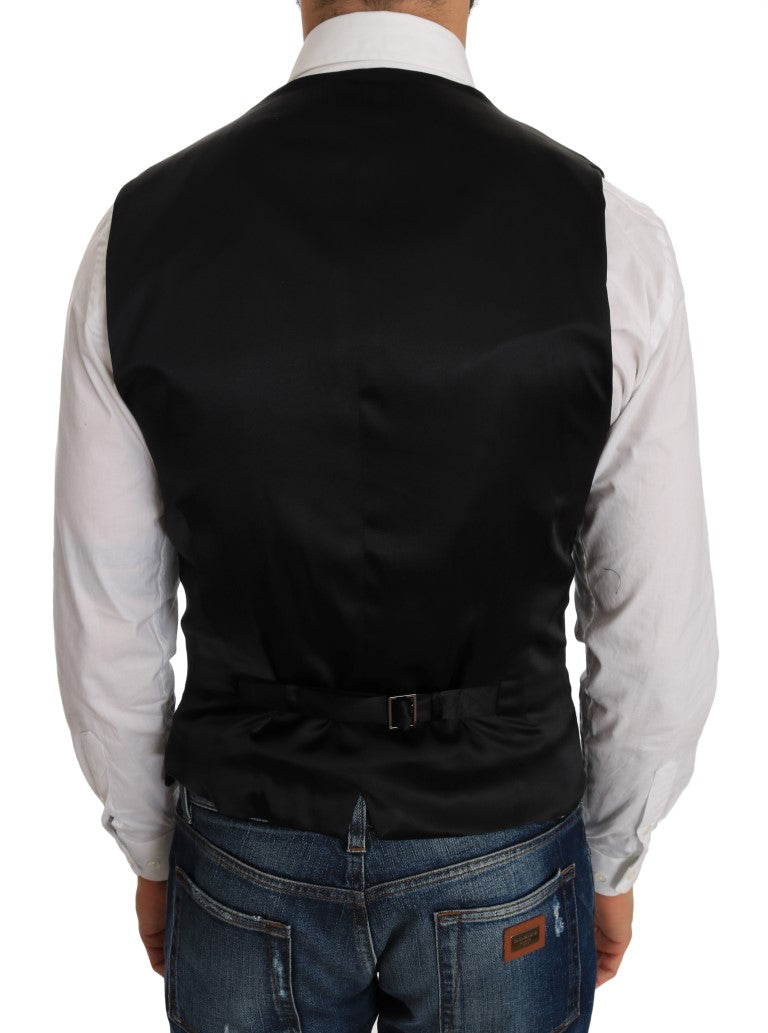 Chaleco negro con estampado de lunares