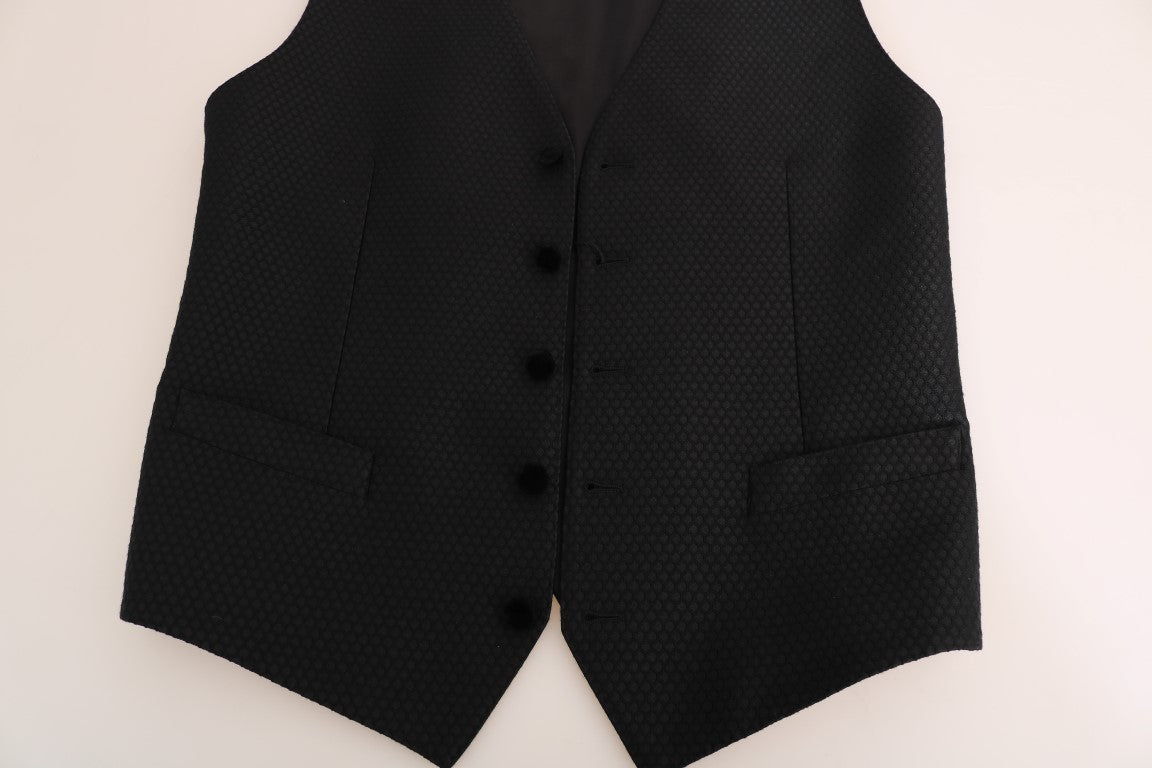 Chaleco negro con estampado de lunares