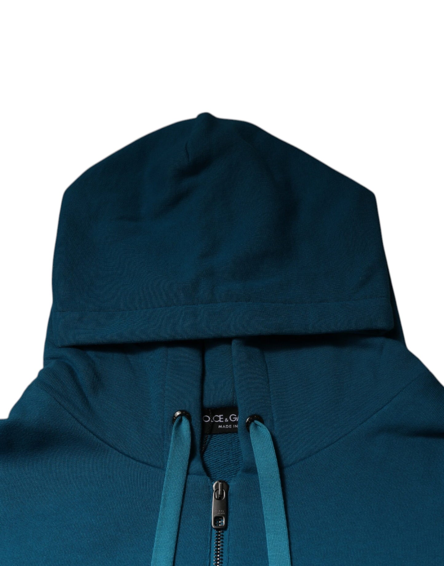 Sudadera con capucha de algodón con logotipo azul