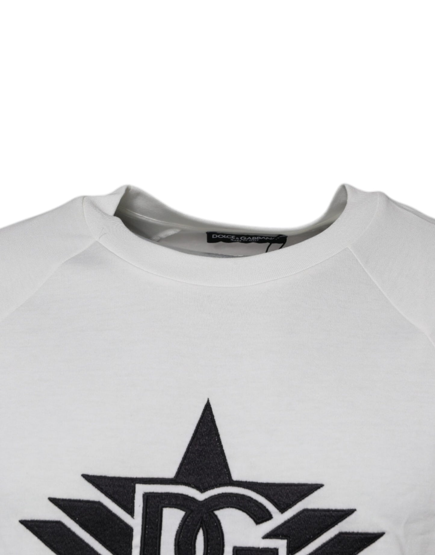 T-shirt blanc à manches courtes et col ras du cou DG Sport