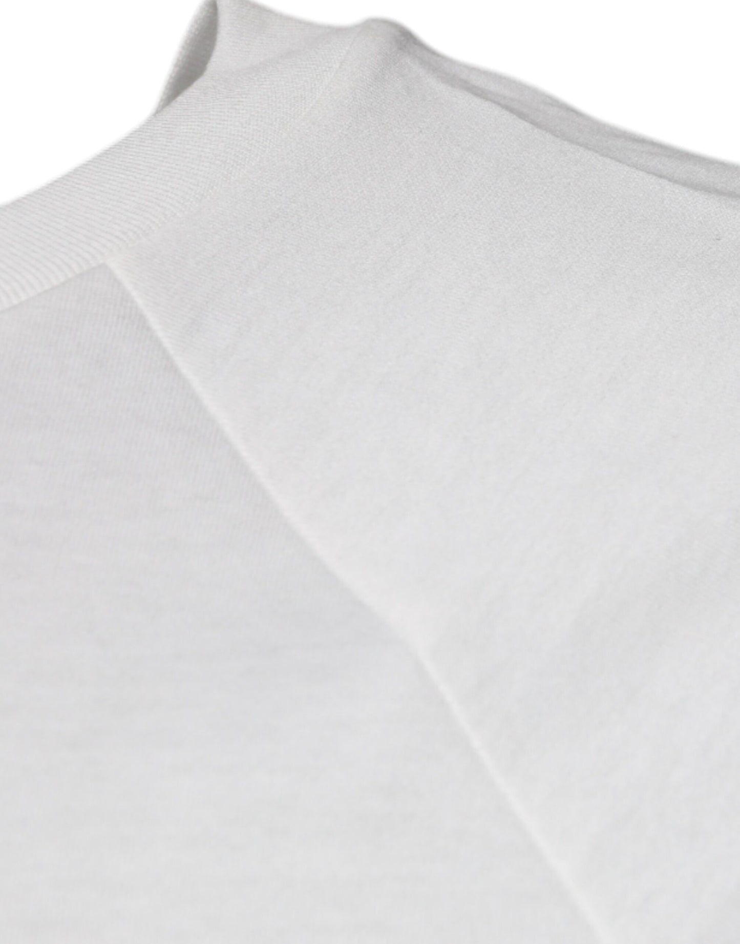 T-shirt blanc à manches courtes et col ras du cou DG Sport