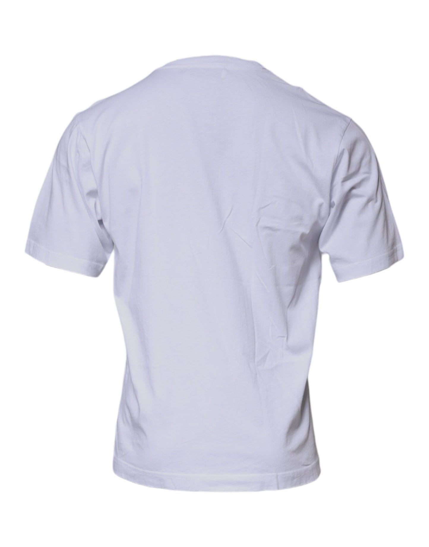 T-shirt ras du cou en coton blanc avec logo DG