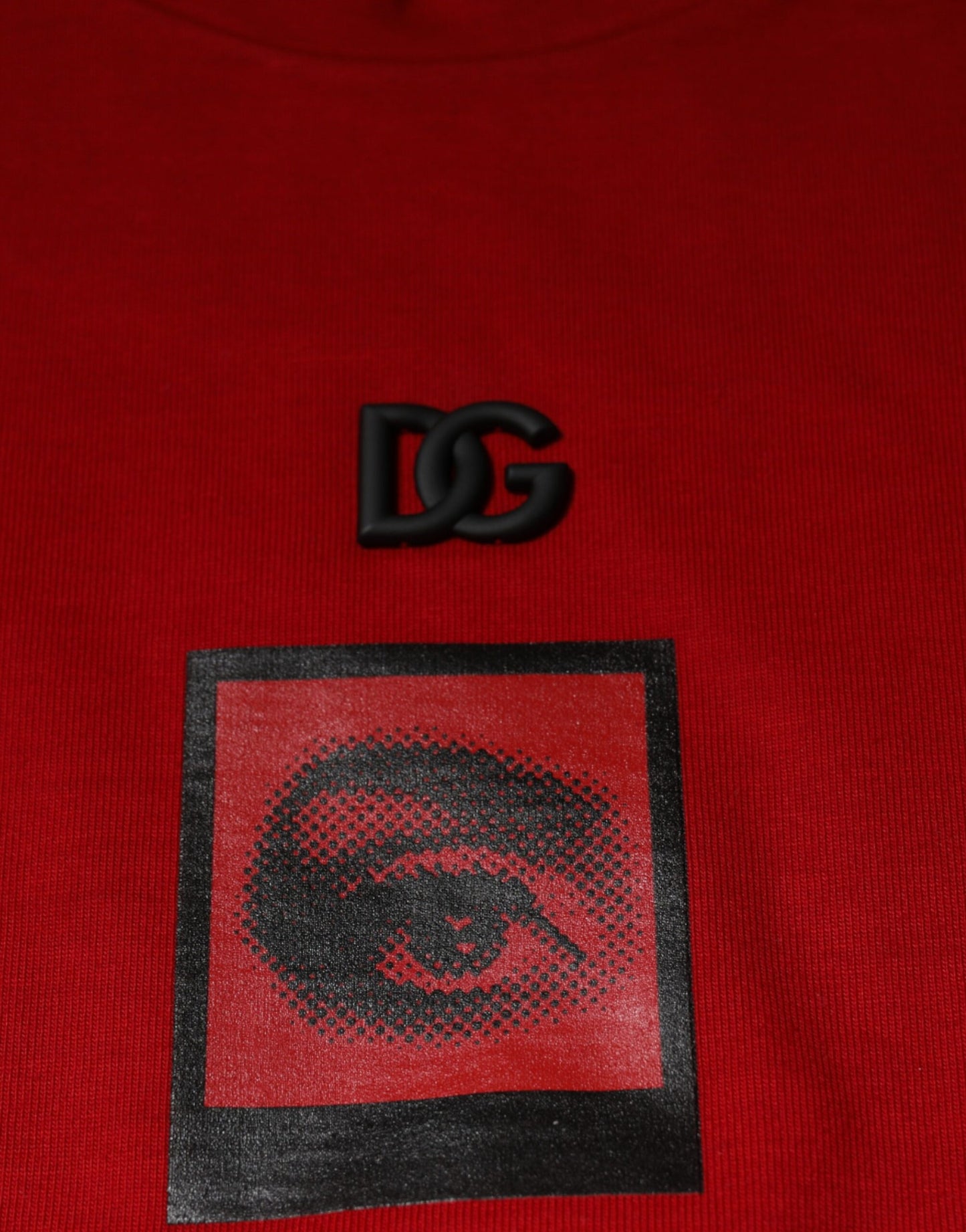T-shirt ras du cou en coton rouge DG Eye
