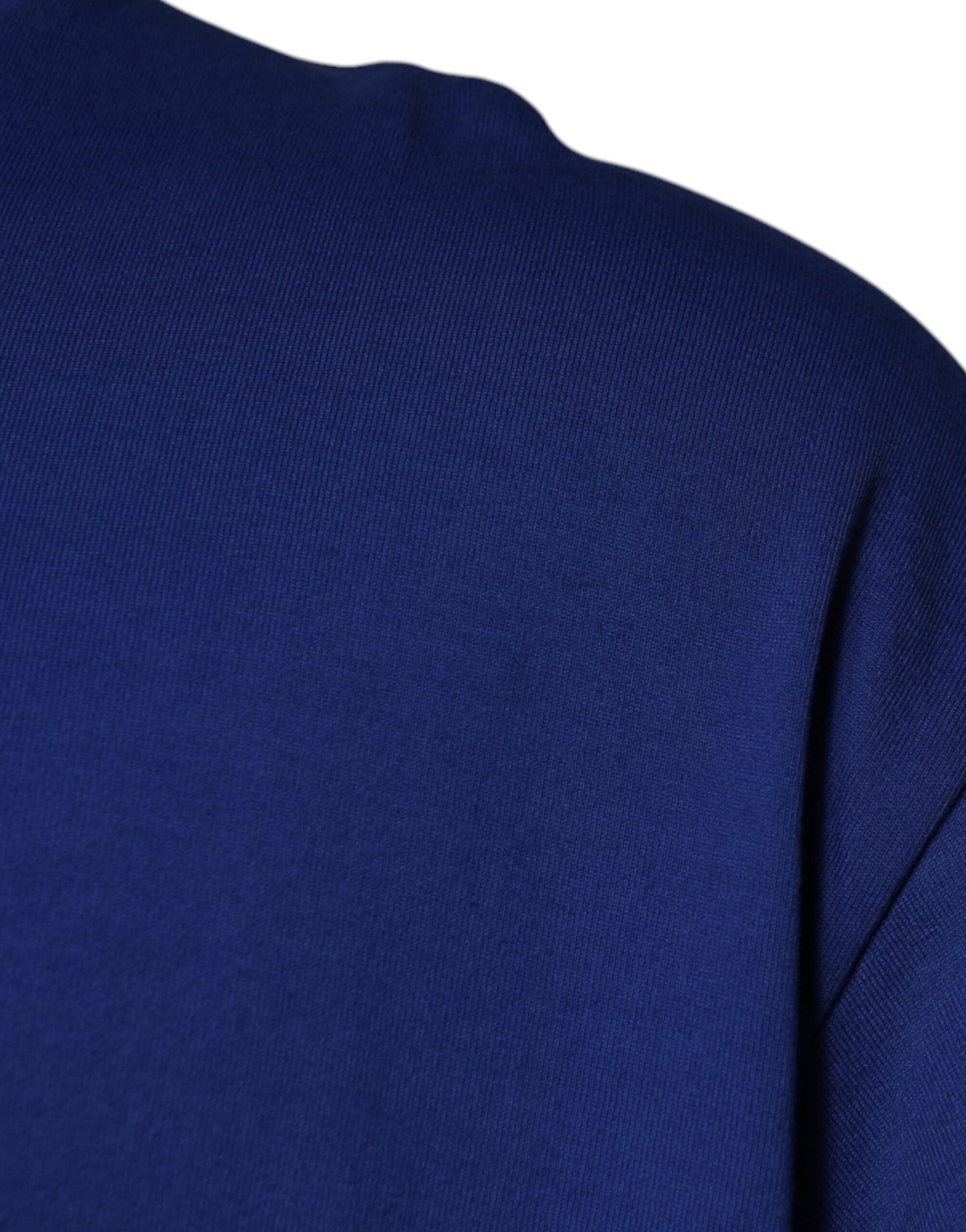 T-shirt ras du cou en coton bleu avec logo imprimé pour homme