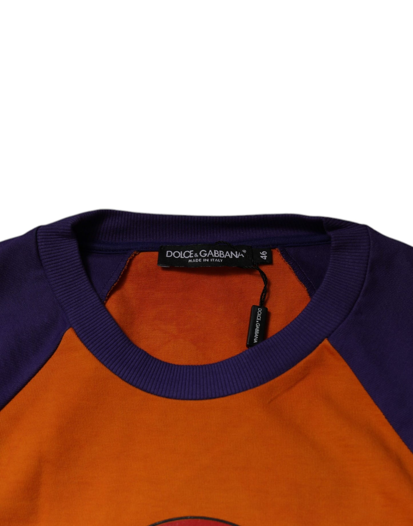 T-shirt à manches courtes imprimé graphique orange violet