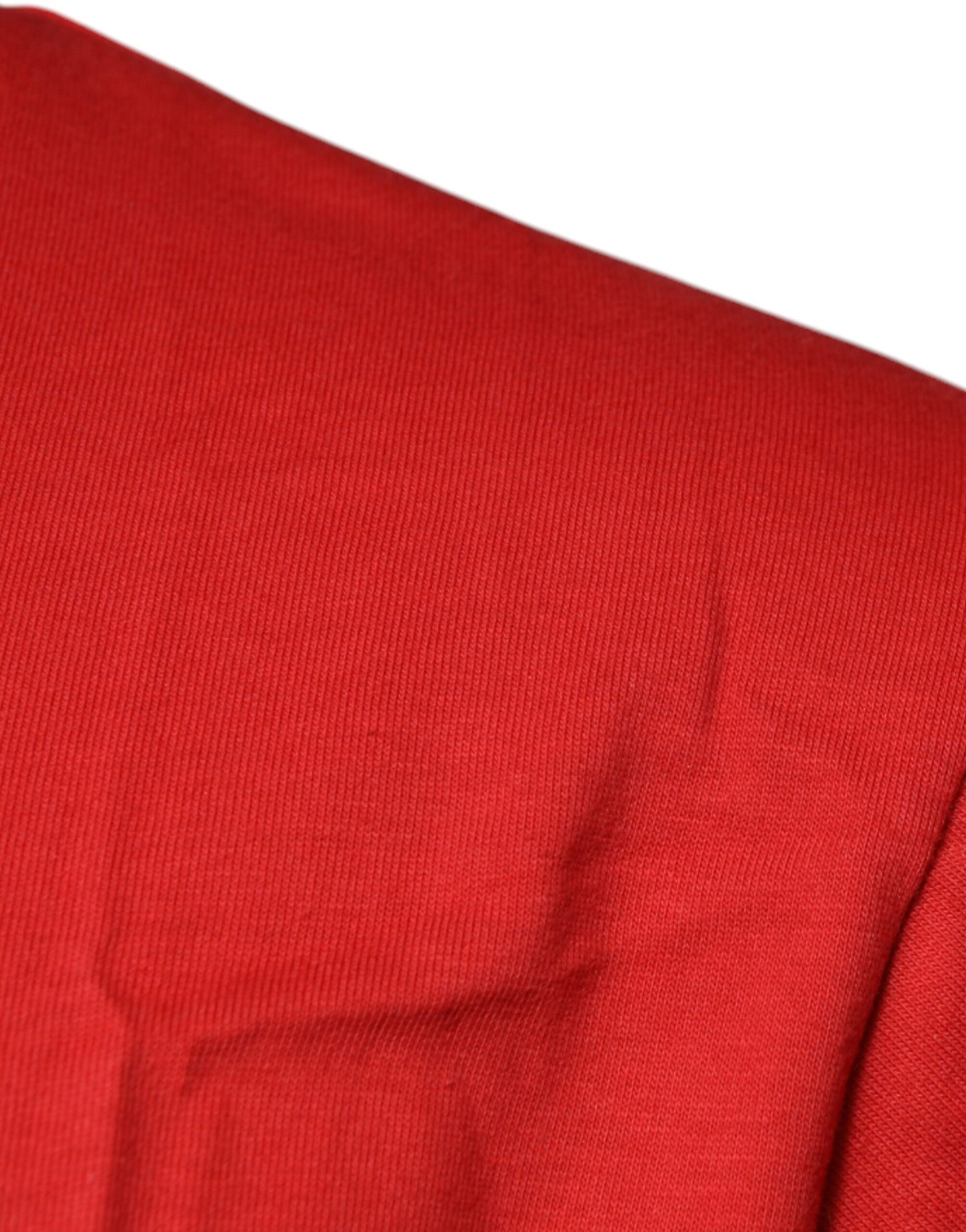 T-shirt ras du cou en coton rouge avec logo DG