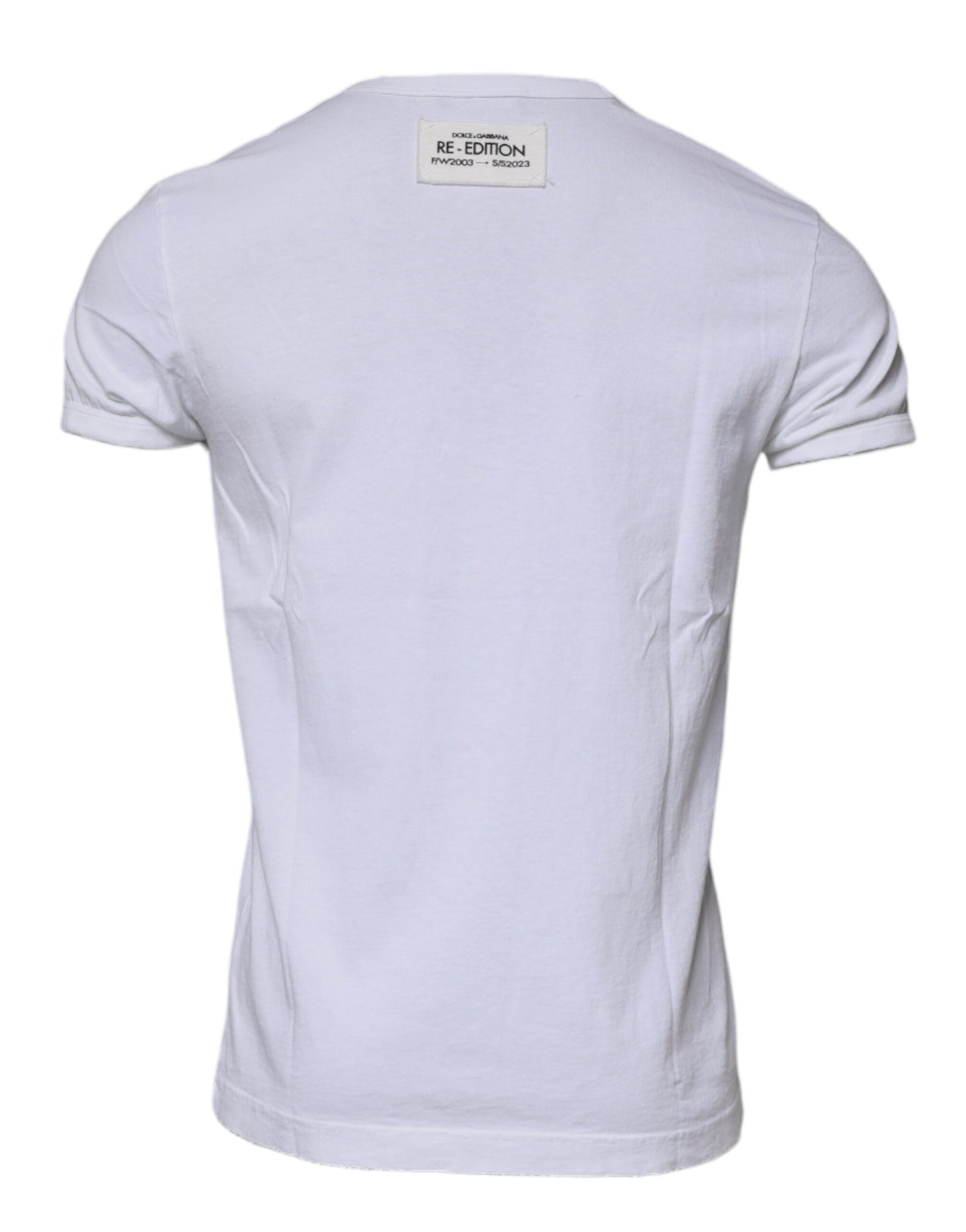 T-shirt à manches courtes et col ras du cou à rayures blanches