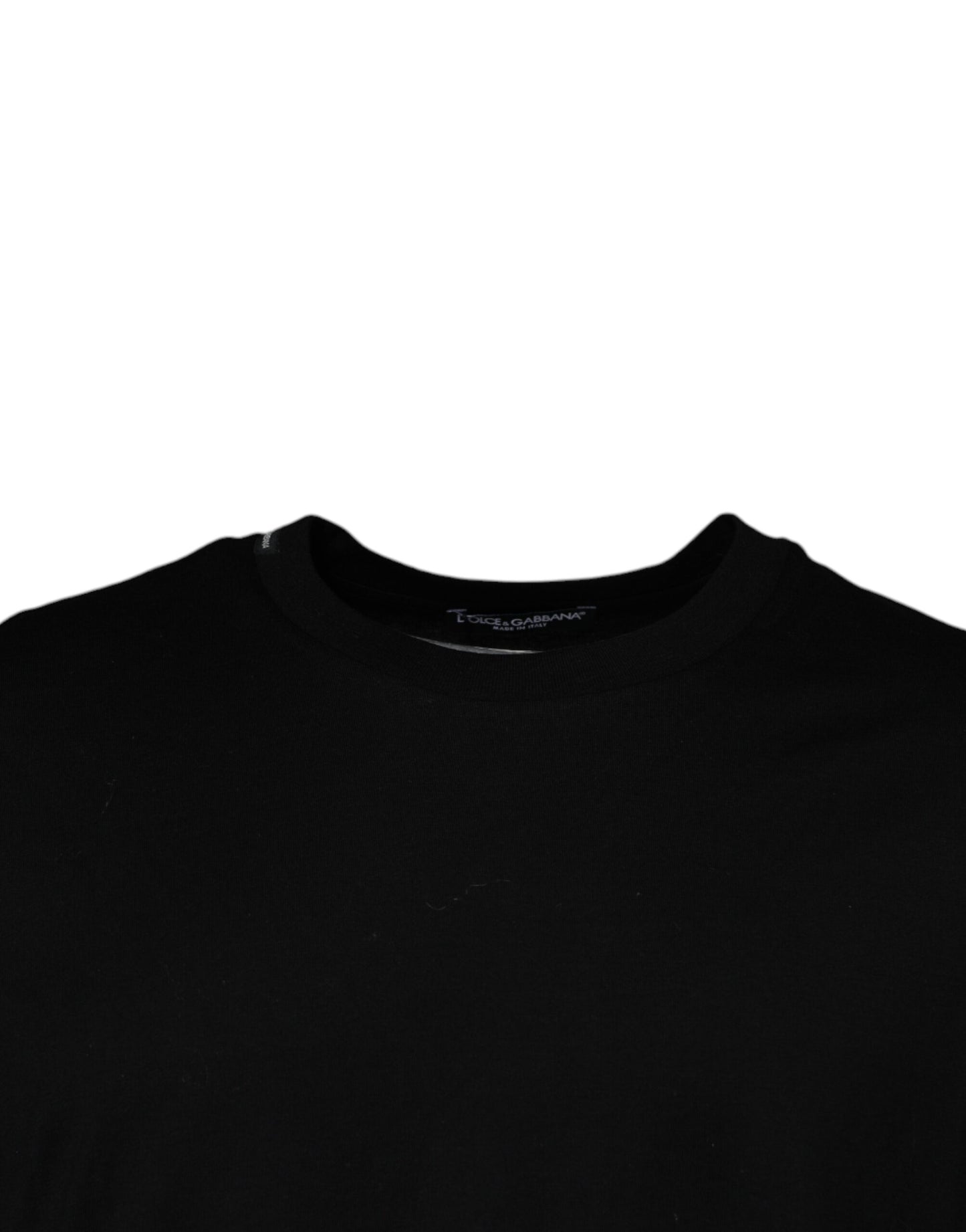 T-shirt noir à col rond et manches courtes