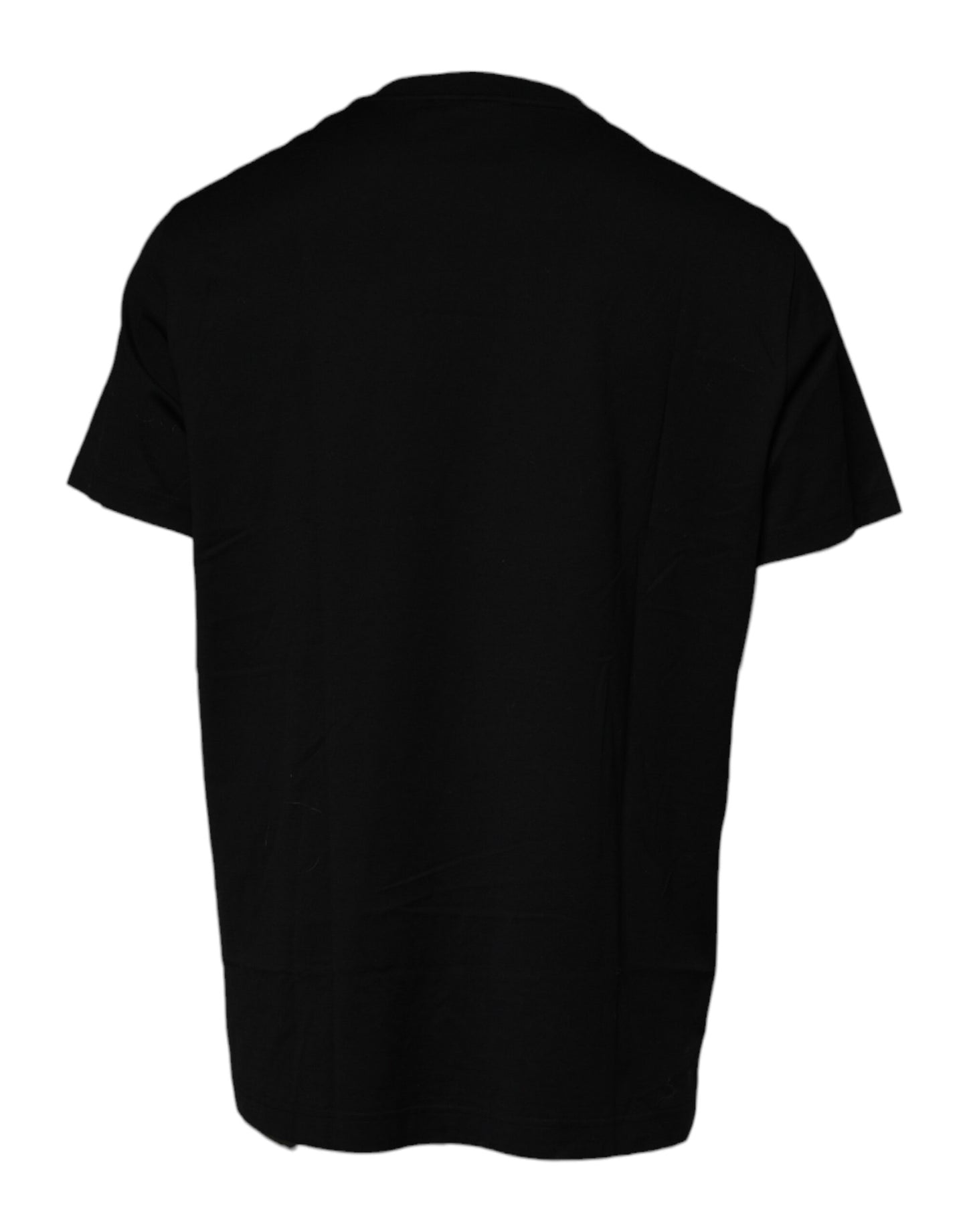 T-shirt noir à col rond et manches courtes