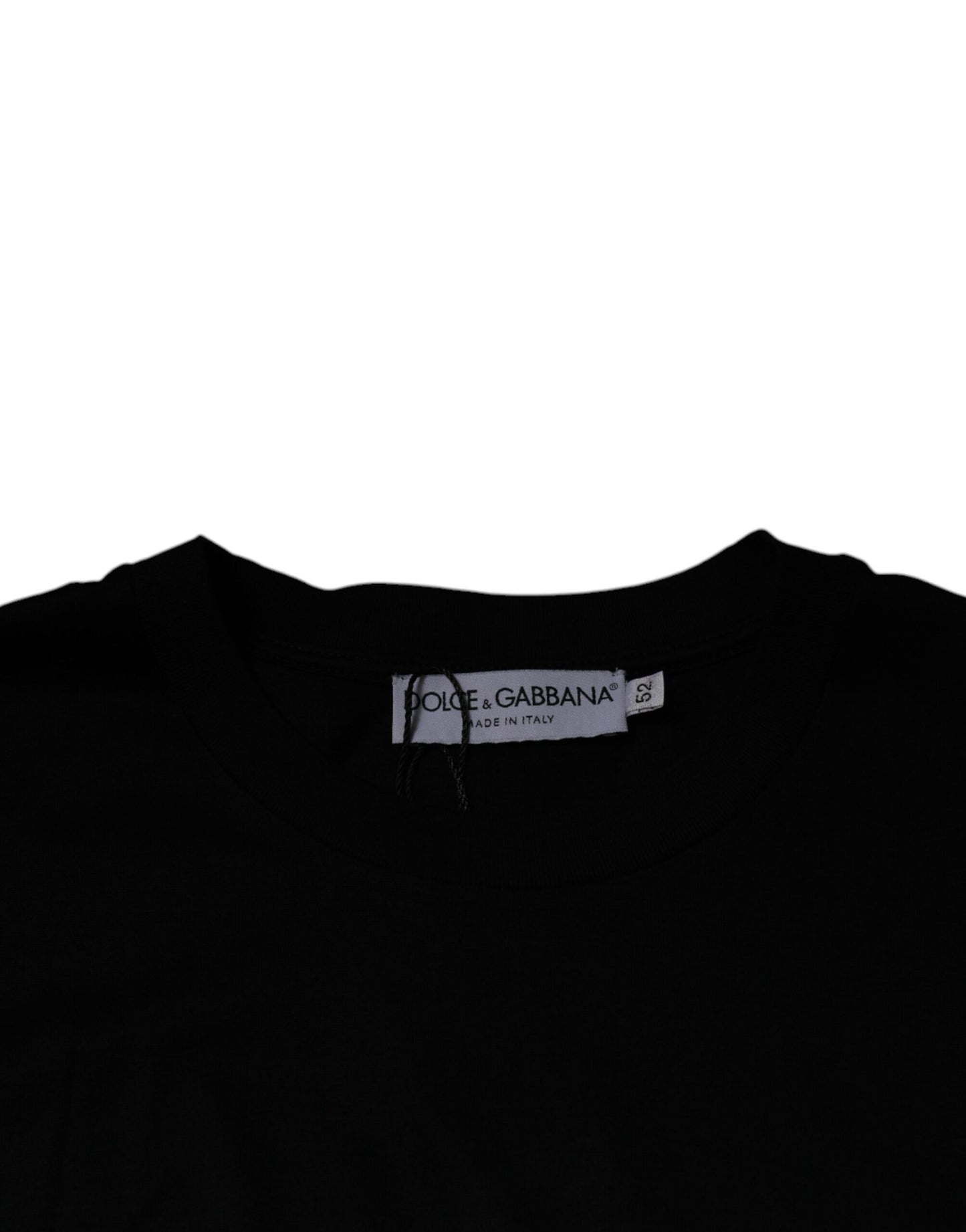 T-shirt noir à col rond et manches courtes