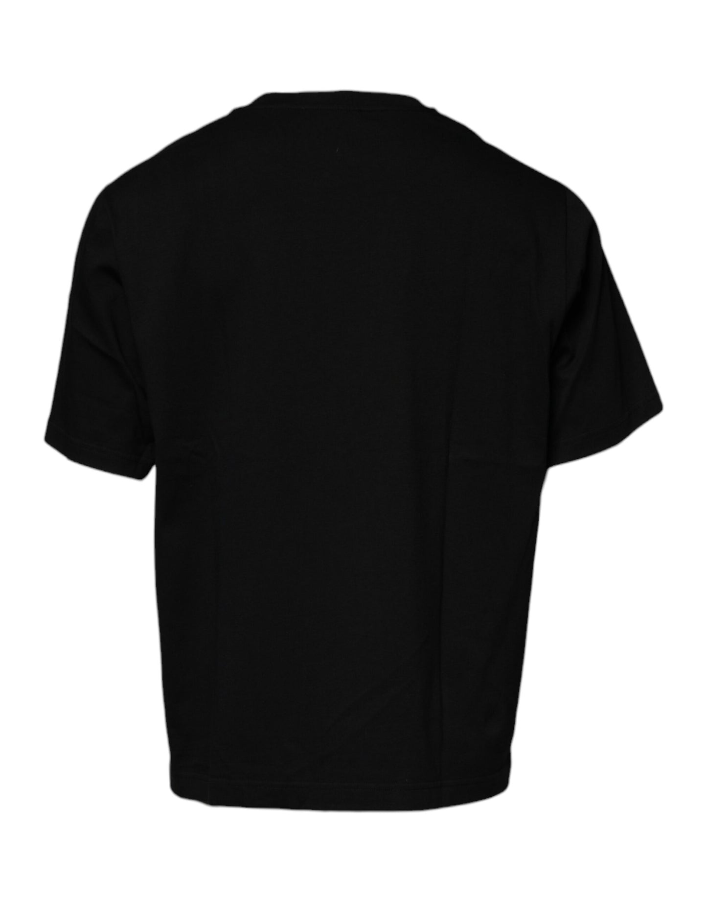 T-shirt noir à col rond et manches courtes