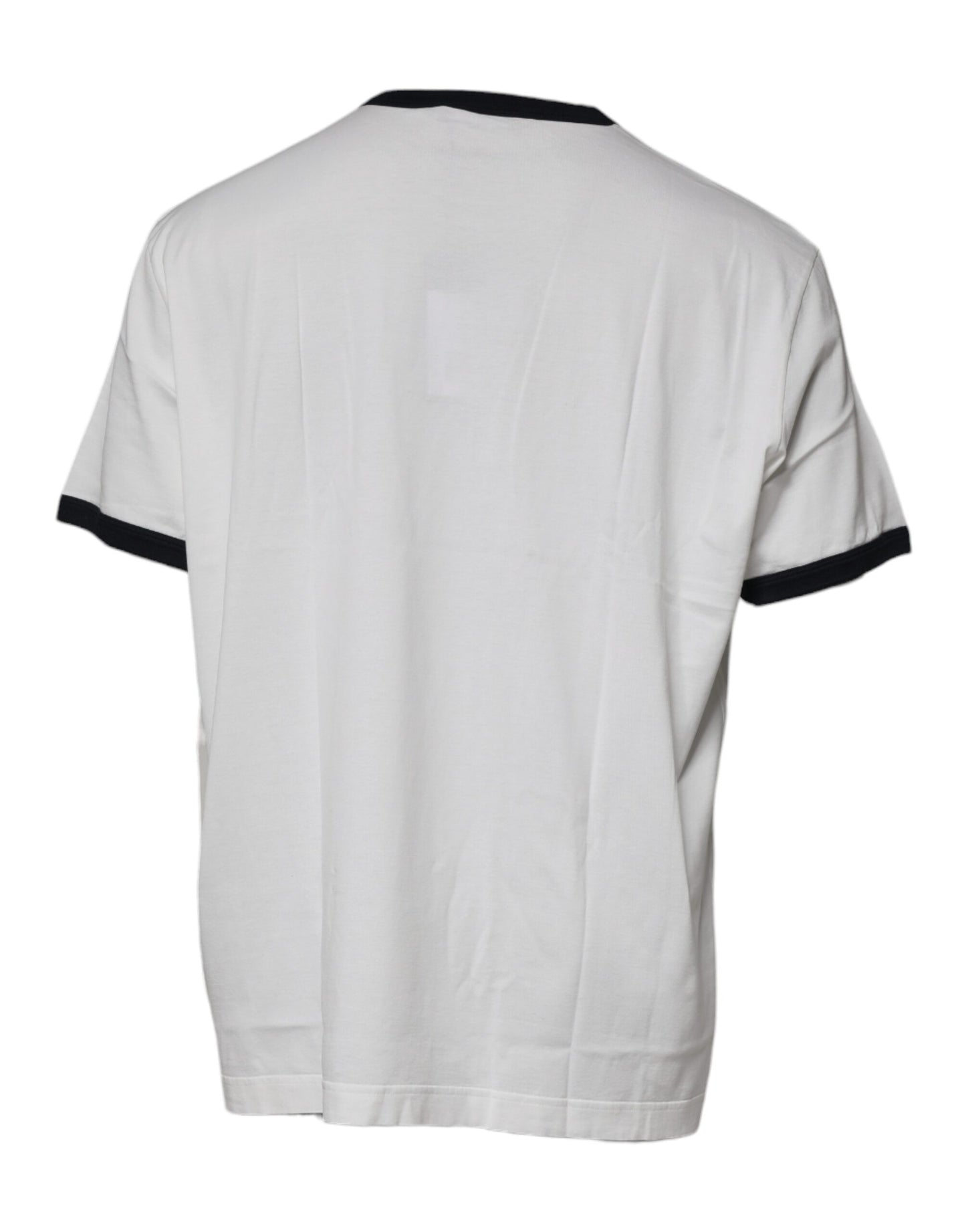 T-shirt col rond en coton blanc à imprimé graphique