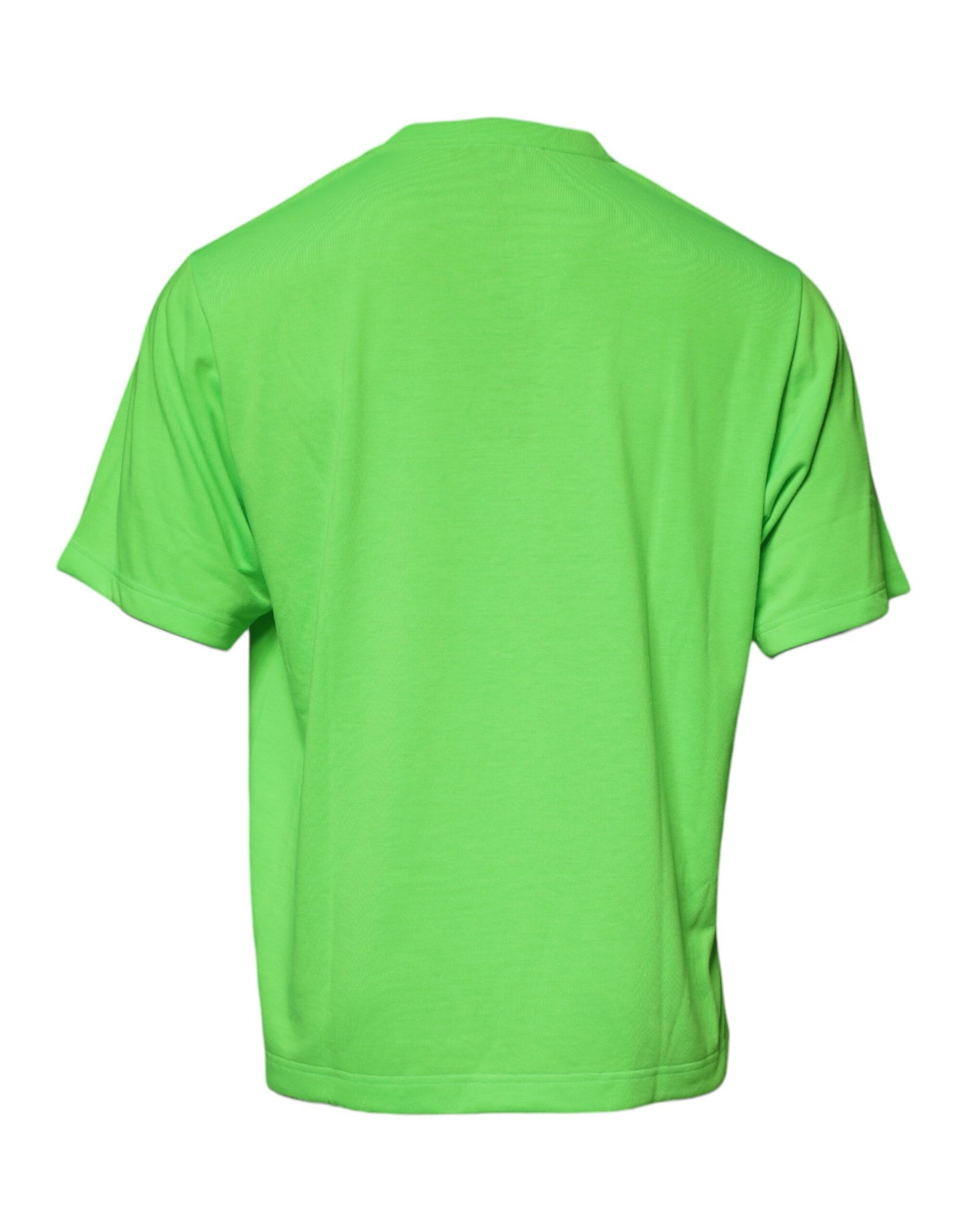 T-shirt ras du cou en coton vert avec logo DG
