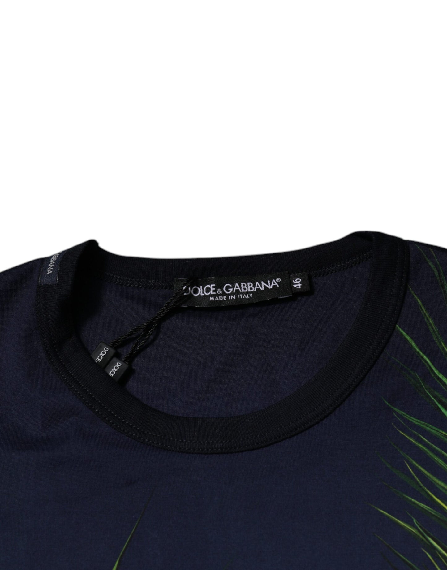 T-shirt ras du cou à manches courtes et imprimé arbre bleu