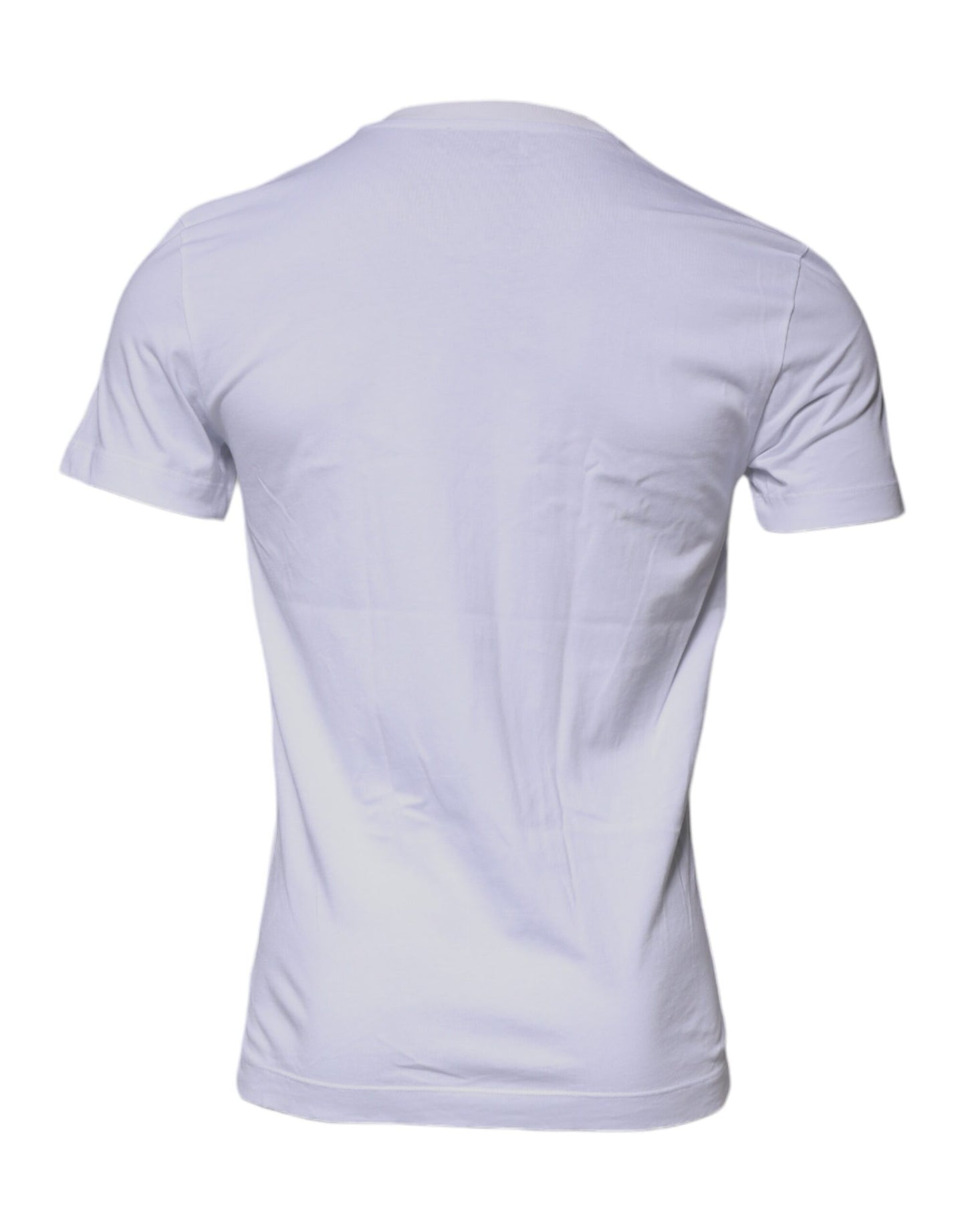 T-shirt ras du cou en coton blanc avec logo DG