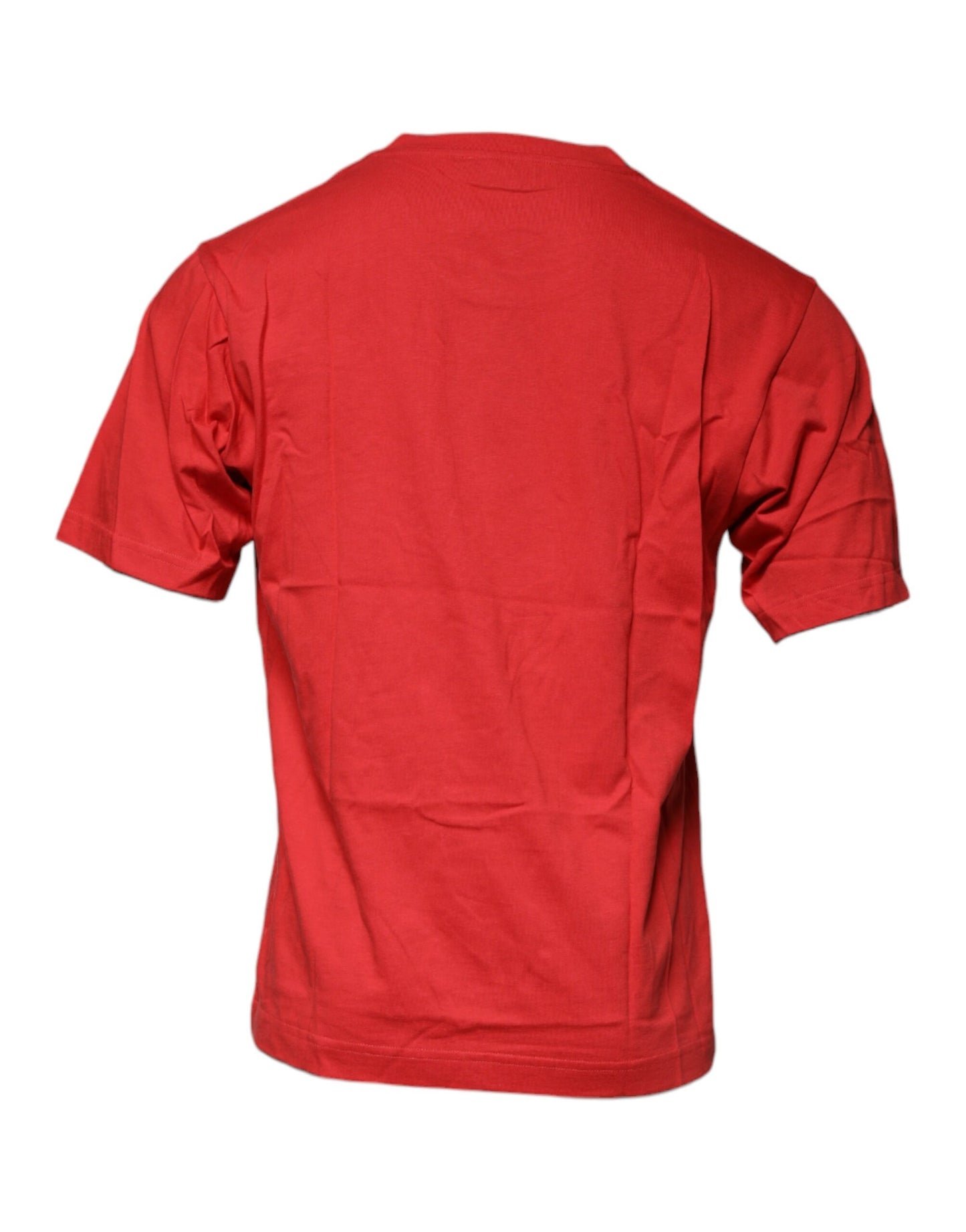 T-shirt ras du cou en coton rouge avec logo DG