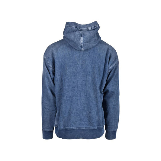 Sudadera con capucha de algodón azul